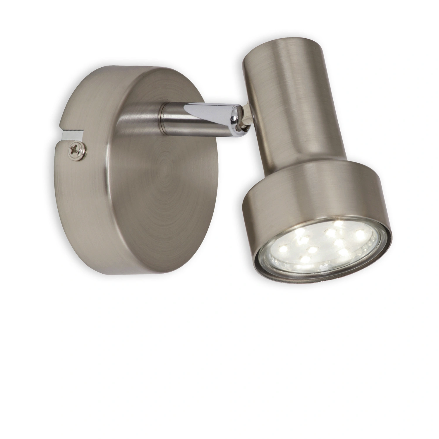 LED-Wandleuchte »Sub«, Ø: 8, Höhe: 9 cm, nickelfarben matt