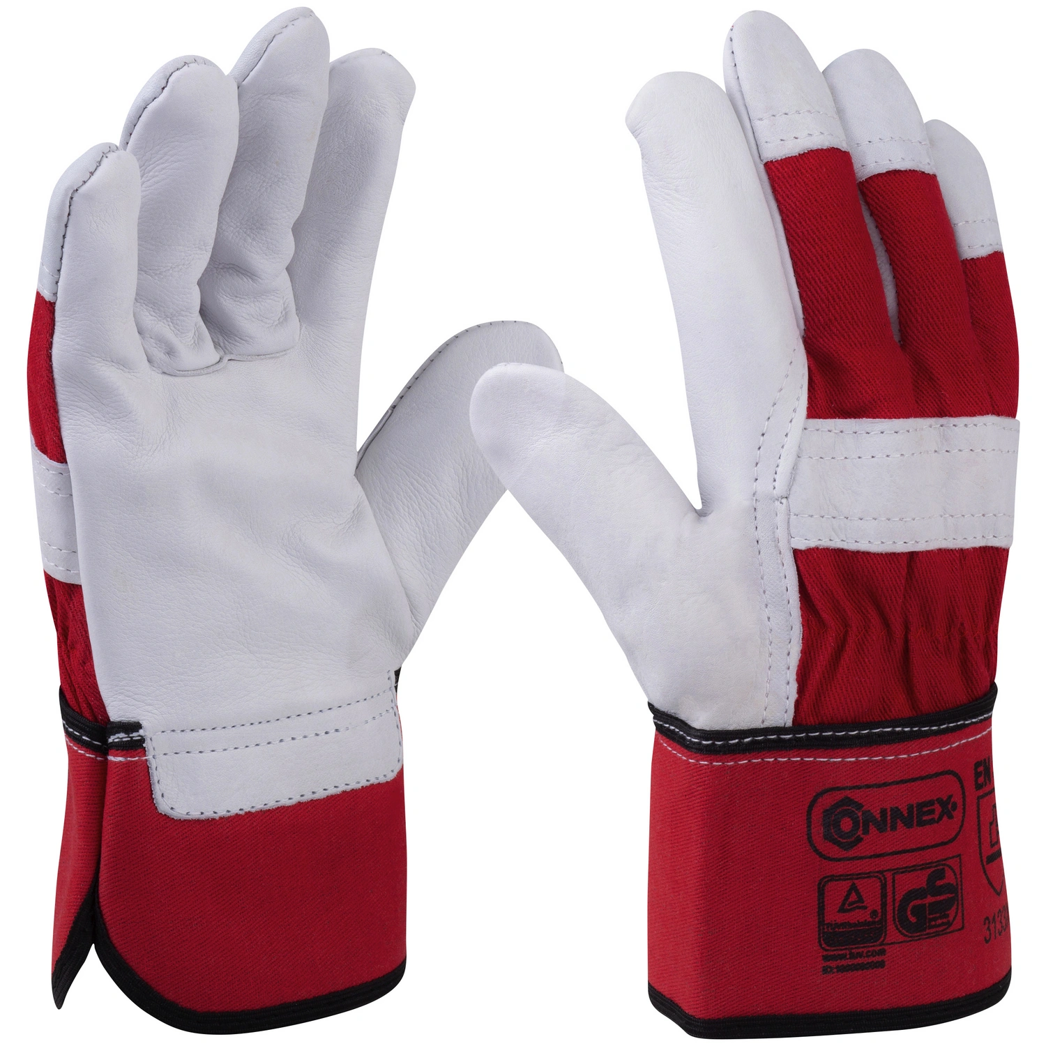 Lederhandschuh, leder, rot