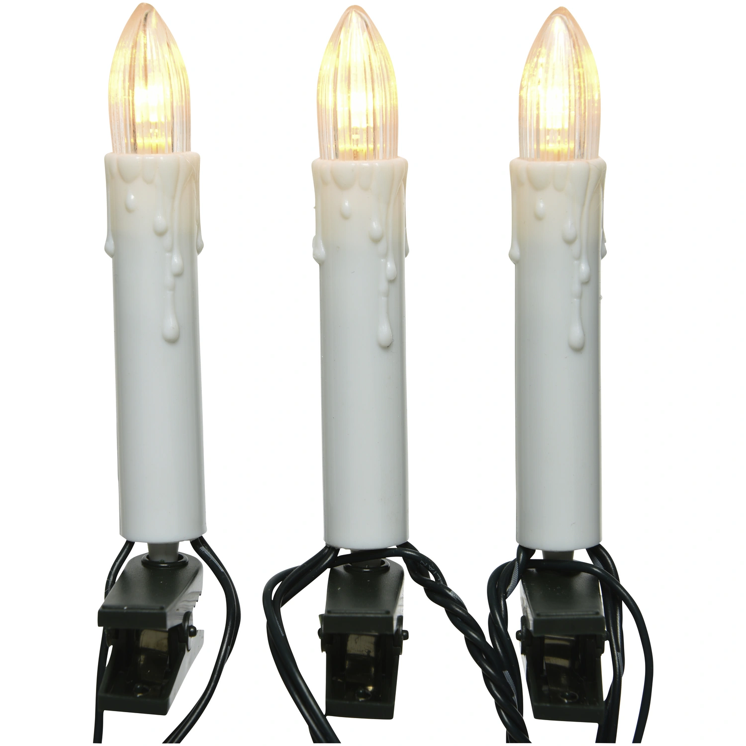 Lichterkette »Kerzen«, 15 Lichter, weiß