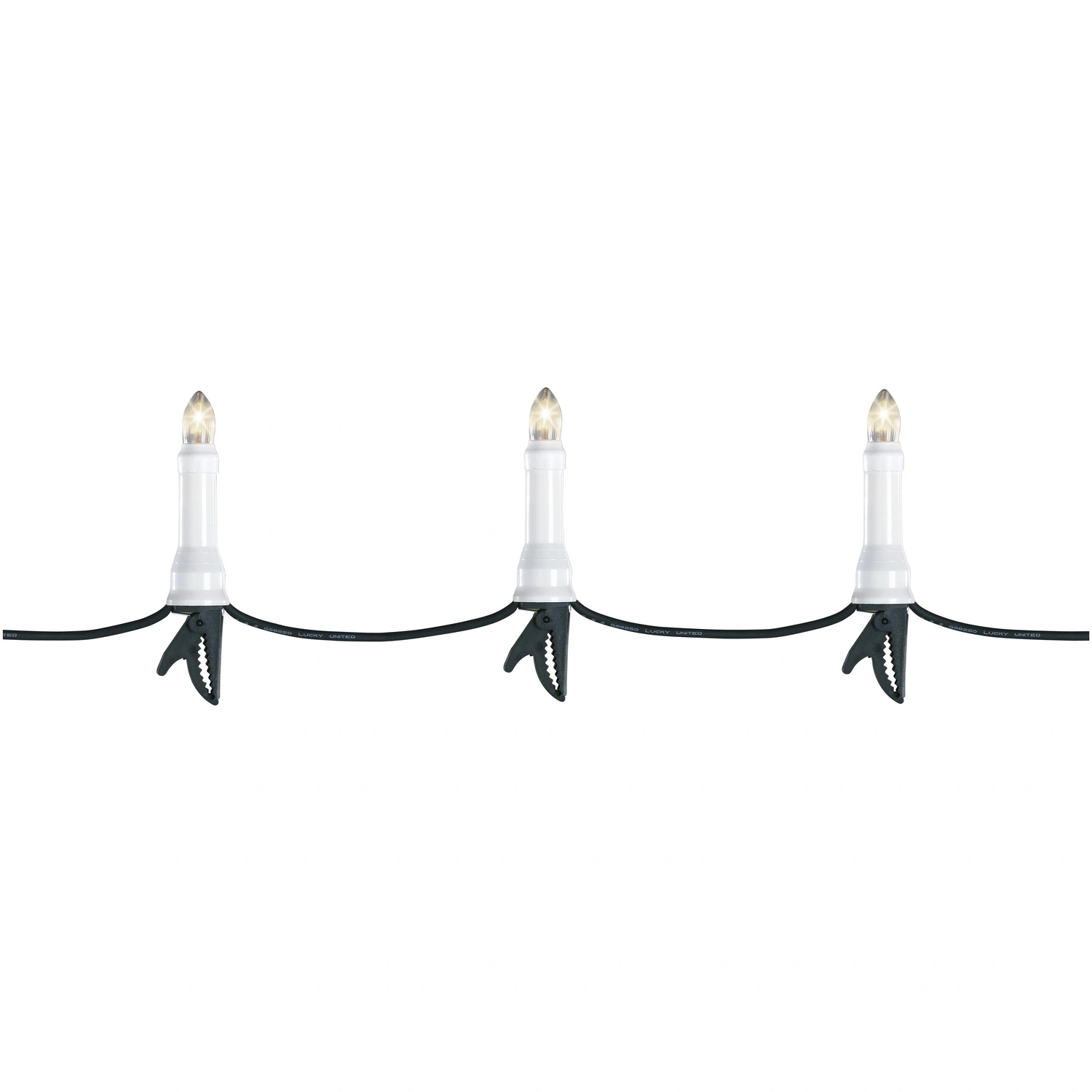 Lichterkette »Kerzen«, 30 Lichter, weiß