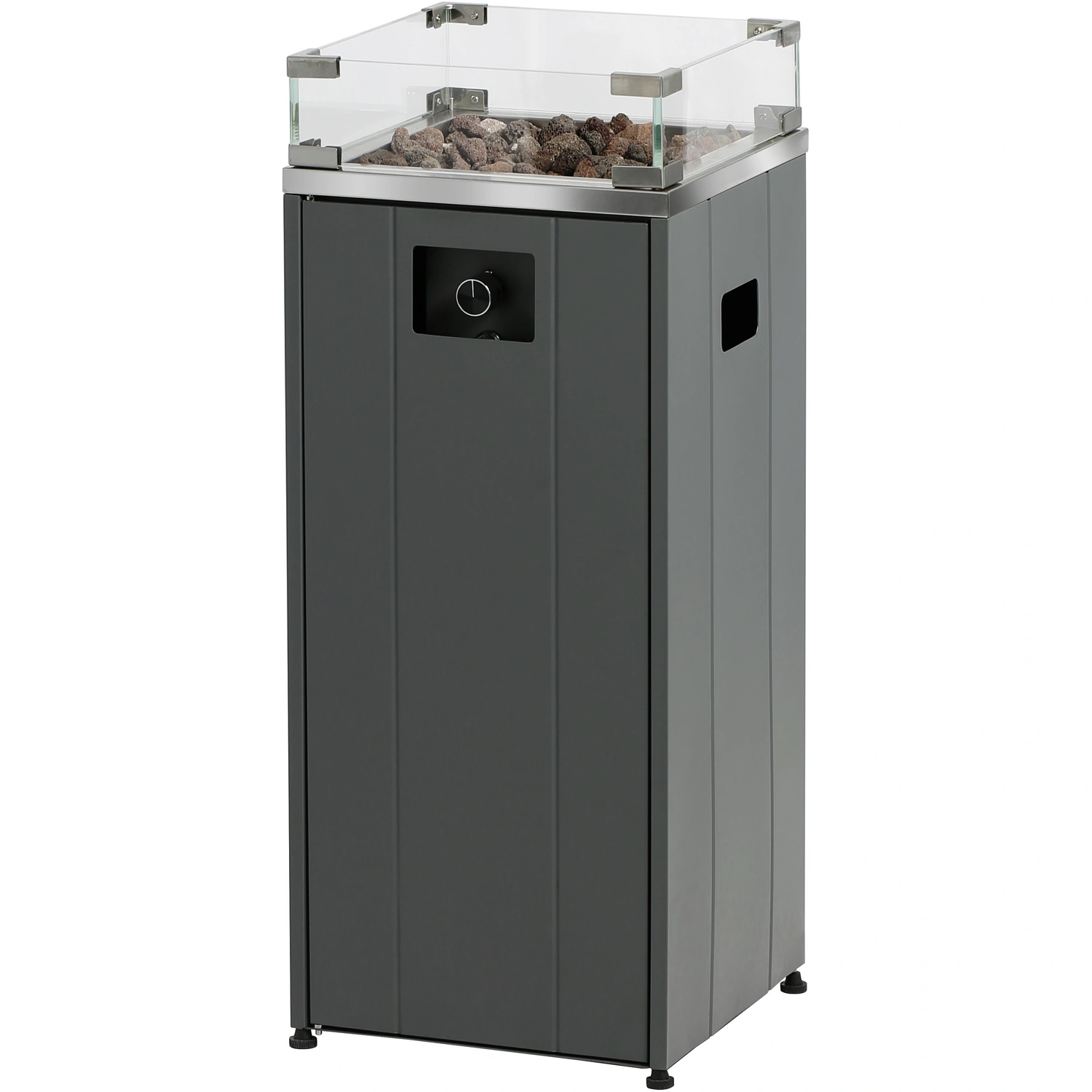 Loungefeuer, Gas, Höhe: 91 cm, grau