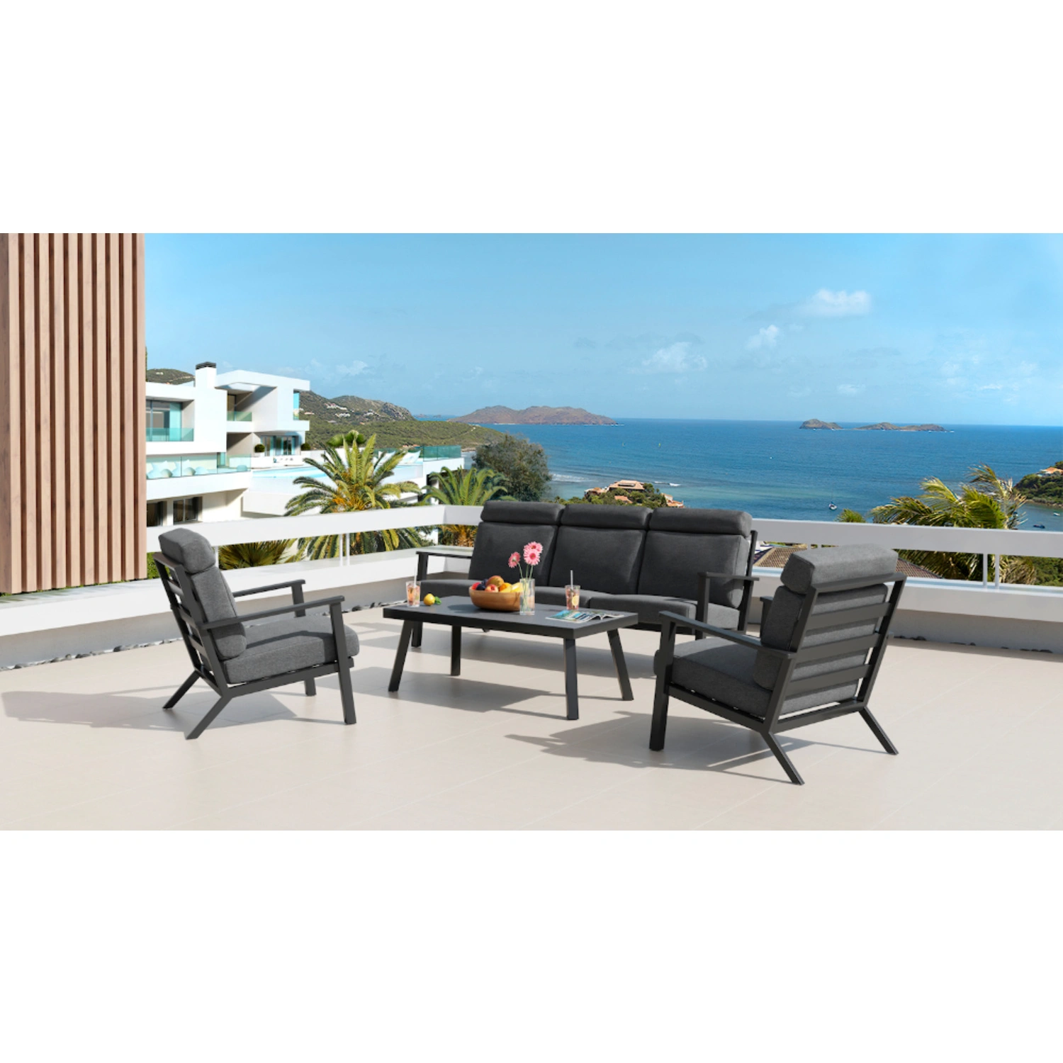 Loungeset »Barona«, 5 Sitzplätze, anthrazit