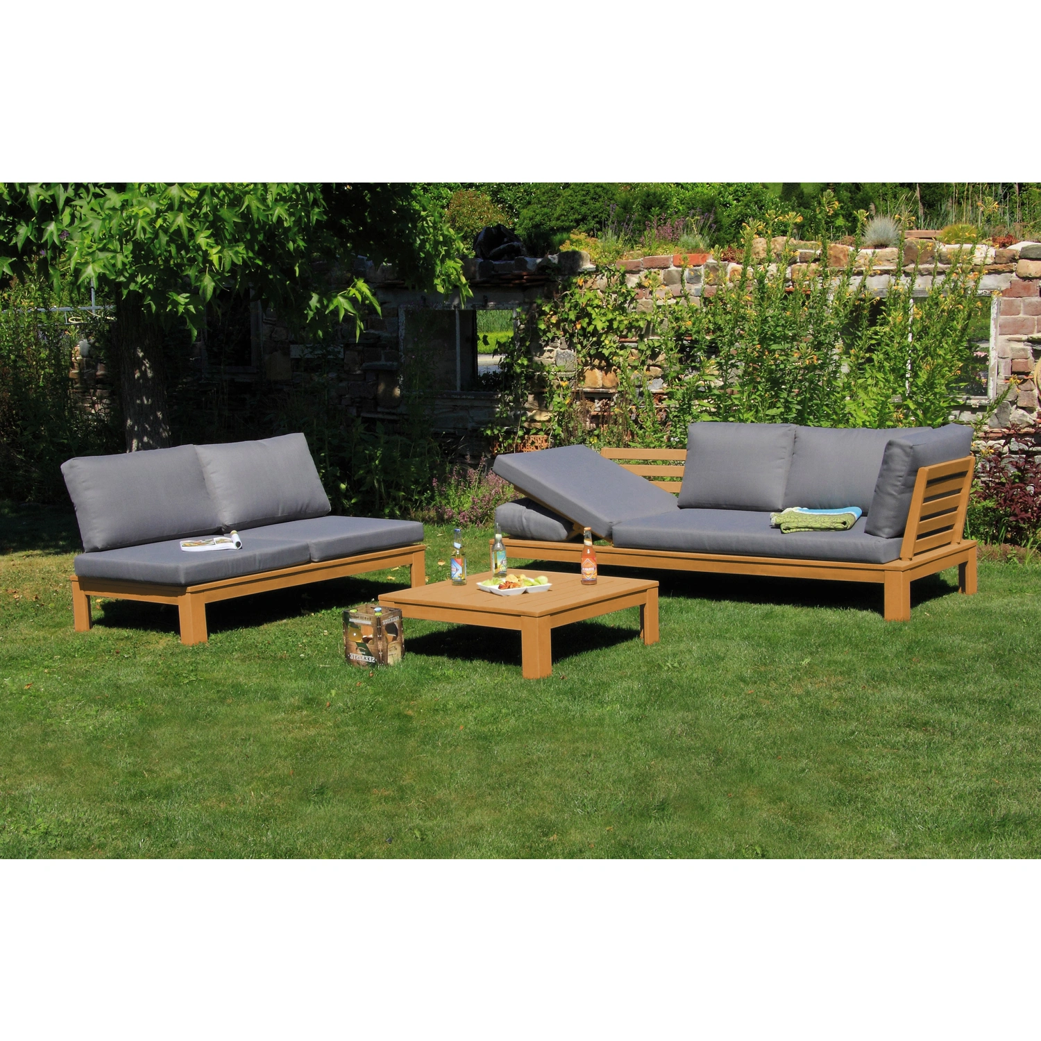 Loungeset »GRANADA«, 5 Sitzplätze, Polyester, inkl. Auflagen