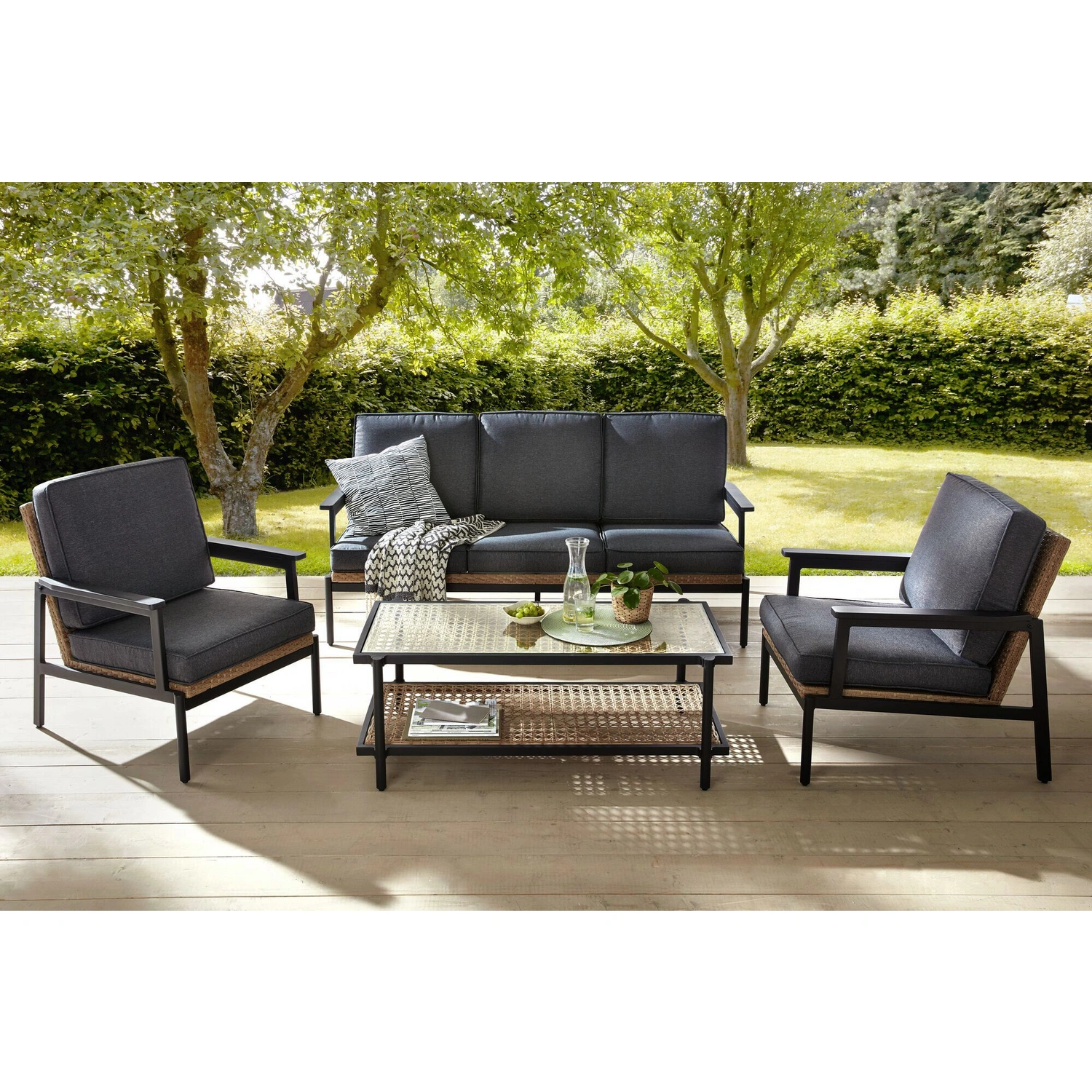 Loungeset »Pelada «, 4 Sitzplätze, Aluminium/Kunststoff, anthrazit