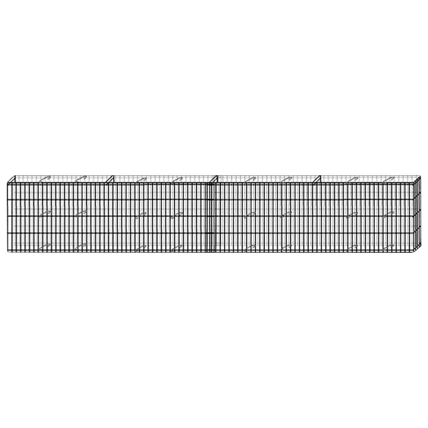 Mauergitter, BxHxL: 10 x 40 x 232 cm, Stahl
