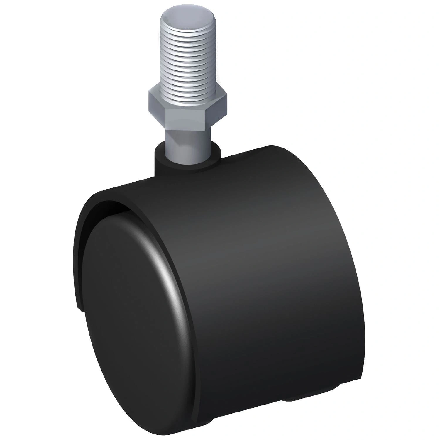 Möbelrolle, Ø: 10 mm, schwarz