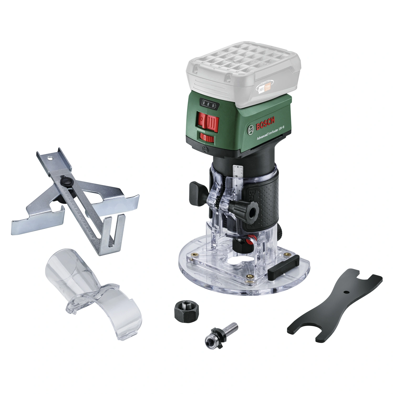 Oberfräse AdvancedTrimRouter 18V-8, ohne Akku und ohne Ladegerät