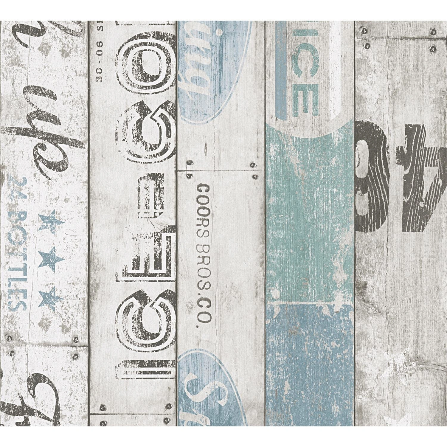 Papiertapete »Boys & Girls 5«, BxL: 53 x 1005 cm, schwarz/blau/grau