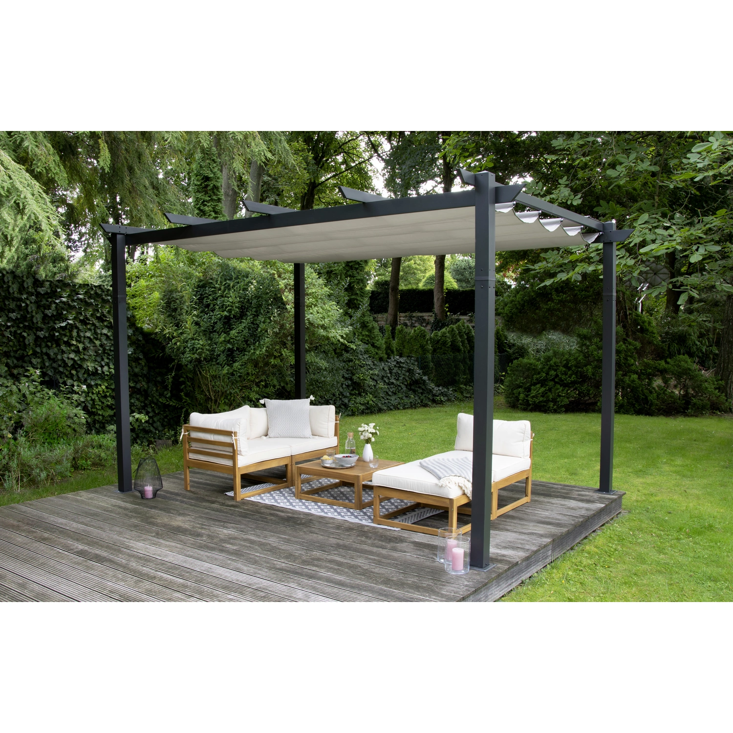 Pavillon, rechteckig, BxHxT: 400 x 240 x 300 cm