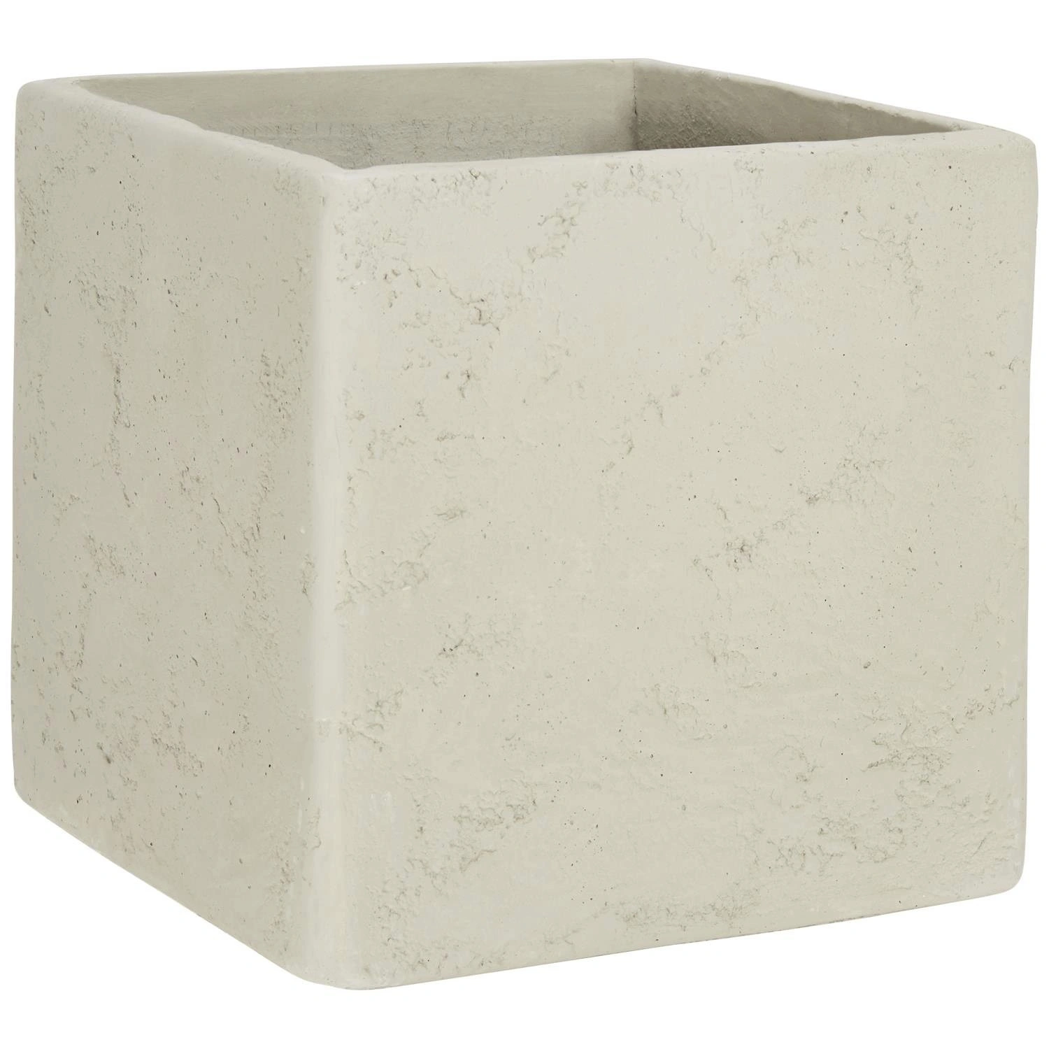 Pflanzgefäß »Marmaris«, Leichtzement, beige, quadratisch