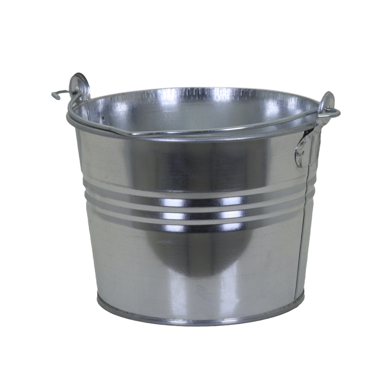 Pflanzgefäß, Zink, silber-Metallic, rund