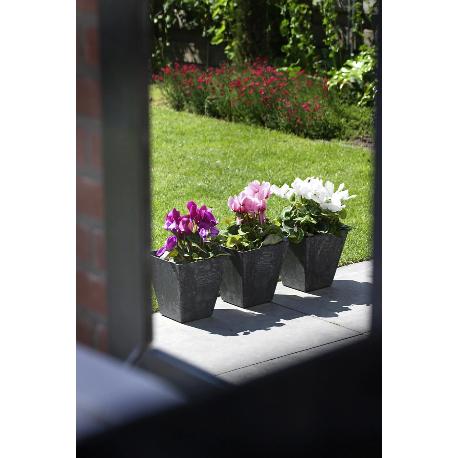 Pflanztopf »Artstone«, Breite: 15 cm, schwarz, Kunststoff