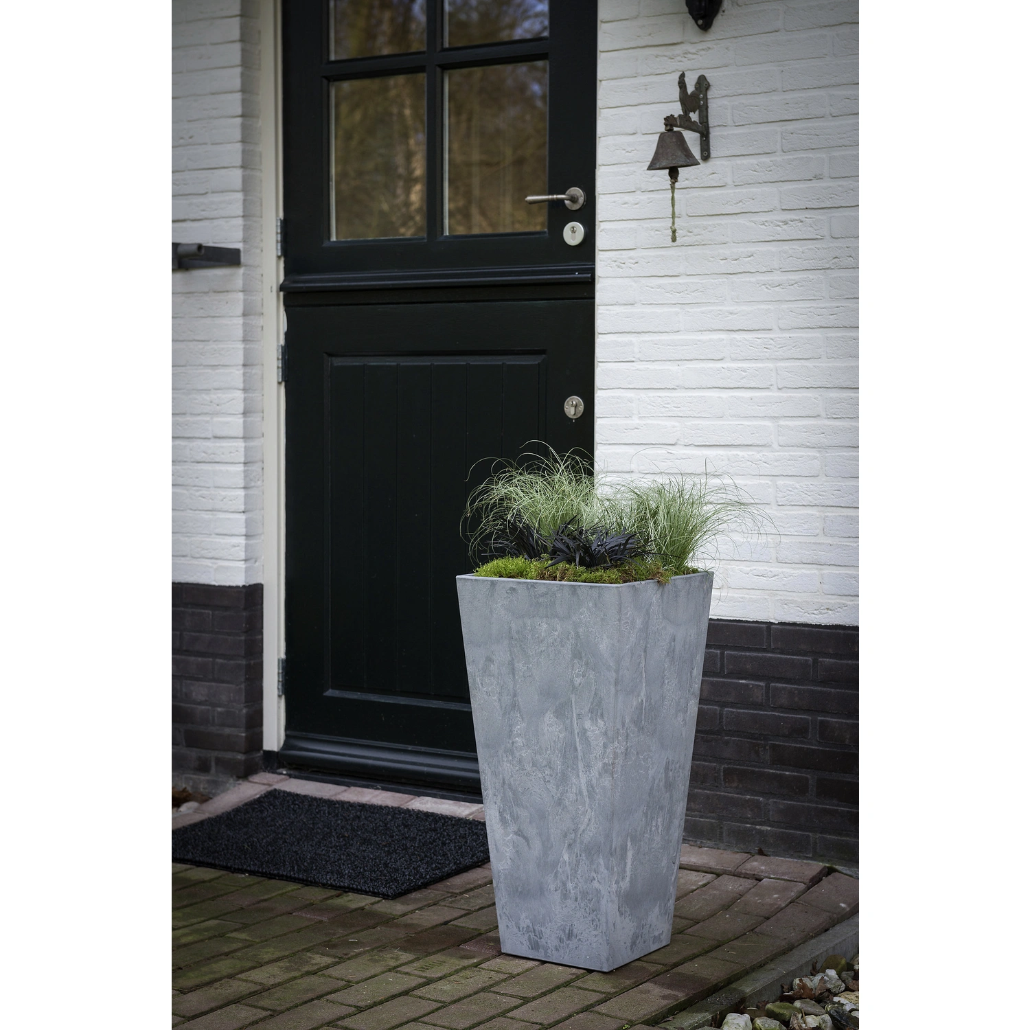 Pflanztopf »Artstone«, Breite: 26 cm, grau, Kunststoff