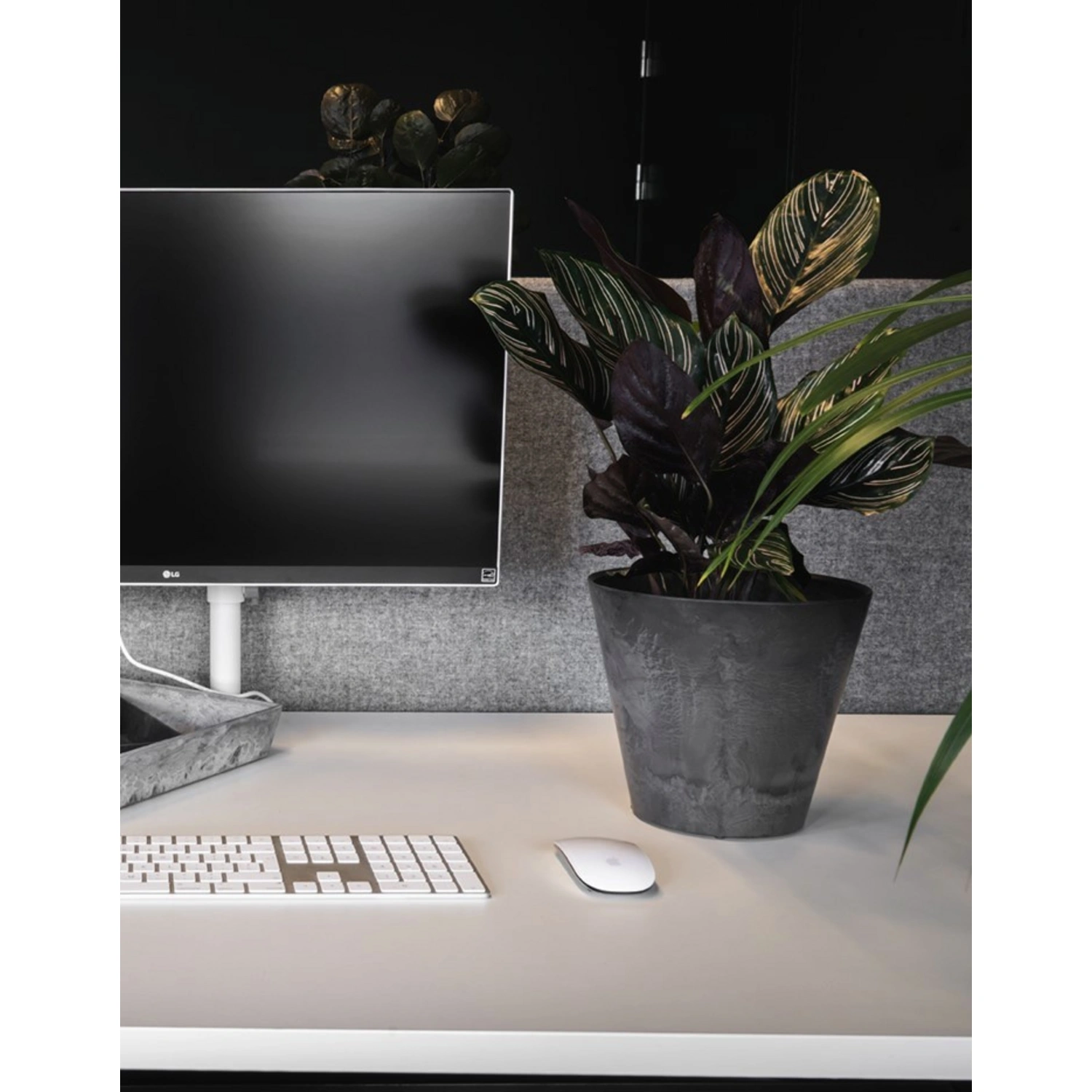 Pflanztopf »Artstone«, Breite: 27 cm, schwarz, Kunststoff
