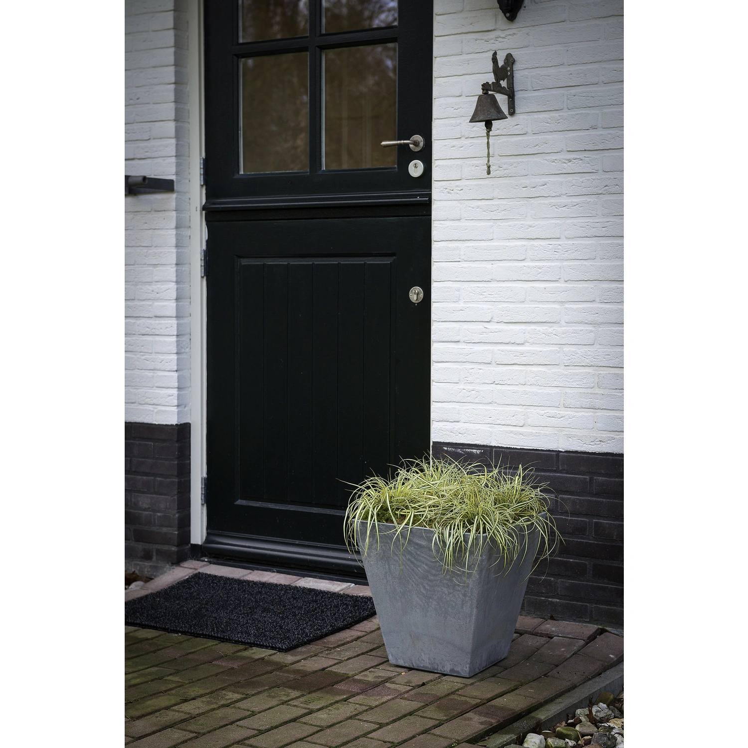 Pflanztopf »Artstone«, Breite: 40 cm, grau, Kunststoff