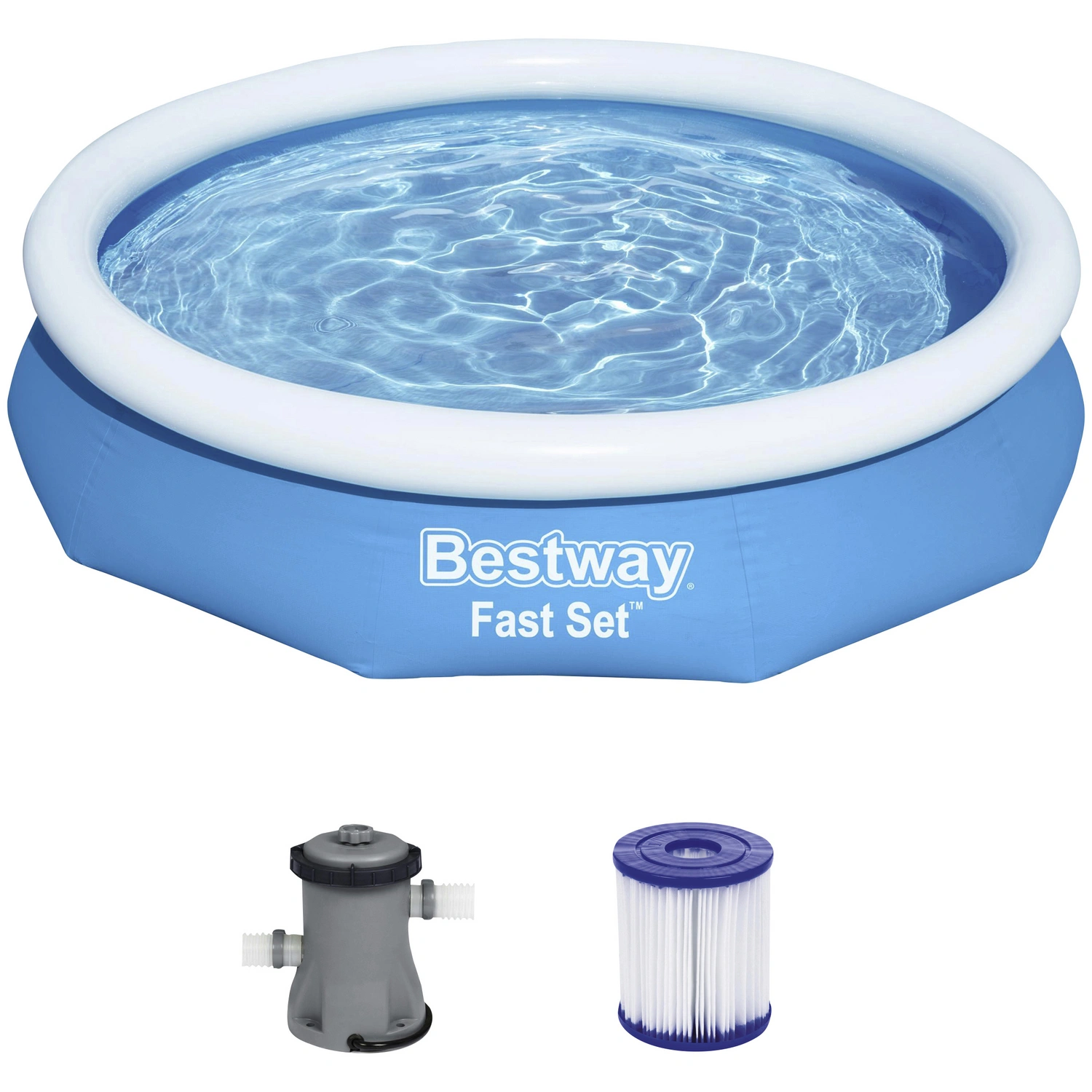 Pool, blau, ØxH: 305 x 66 cm