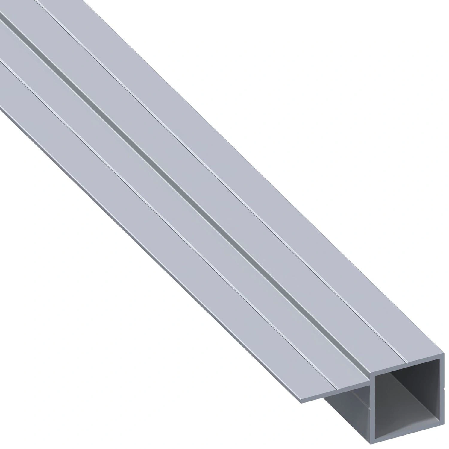 Quadratrohr, Combitech®, 1000 x 23,5 x 23,5 x 1,5 mm, Silber, Aluminium