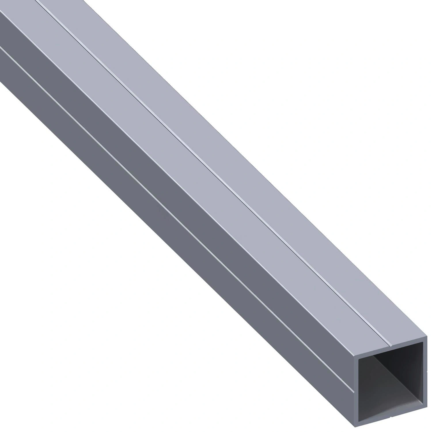 Quadratrohr, Combitech®, 2502 x 15,5 x 15,5 x 1,5 mm, Silber, Aluminium