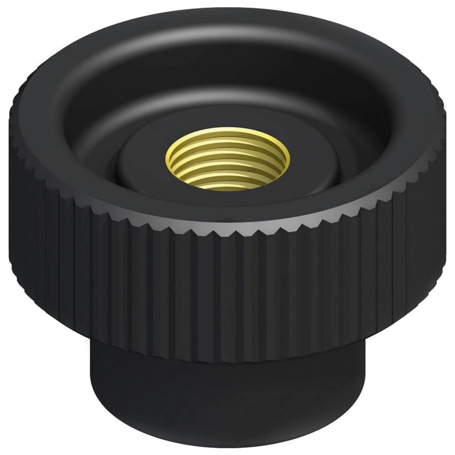 Rändelmutter, Combitech®, M5, Schwarz, PVC