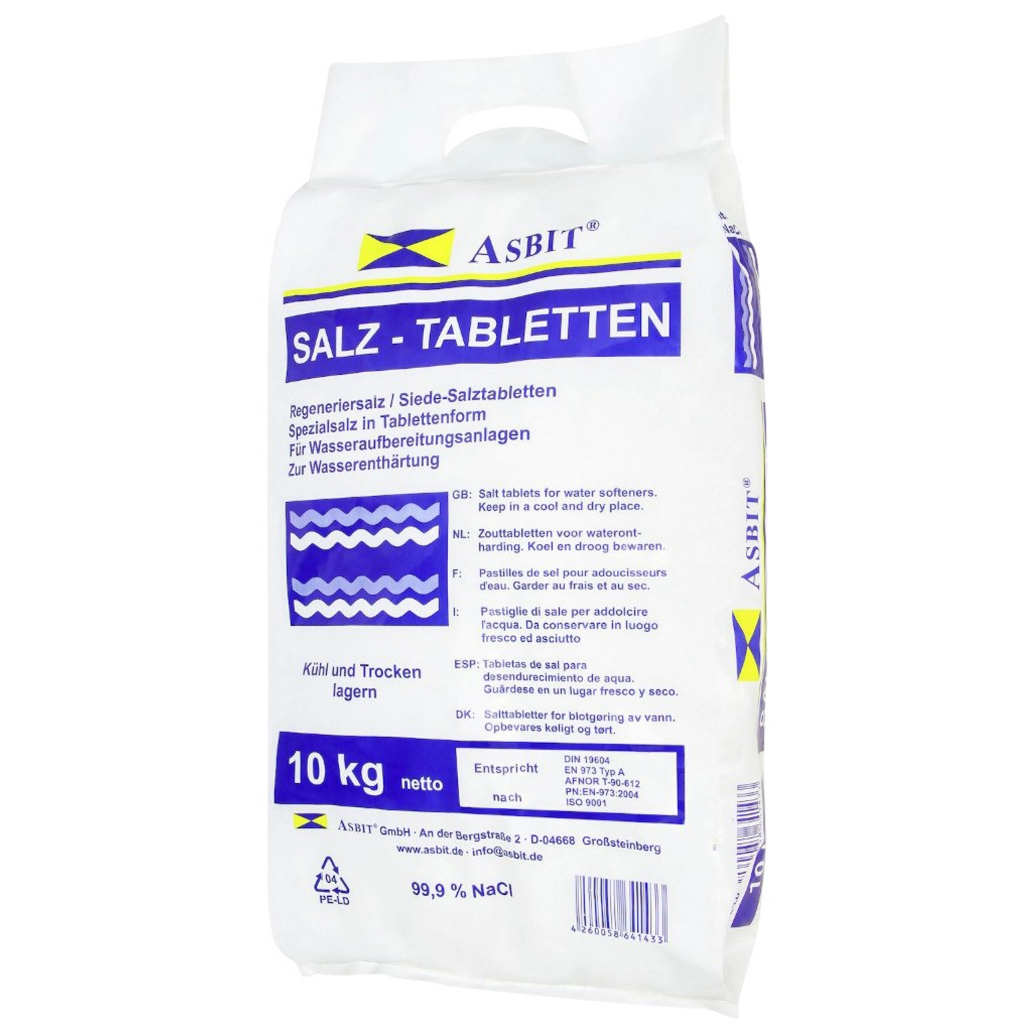 Regenerier-Salztabletten, für Wasserenthärtungsanlagen