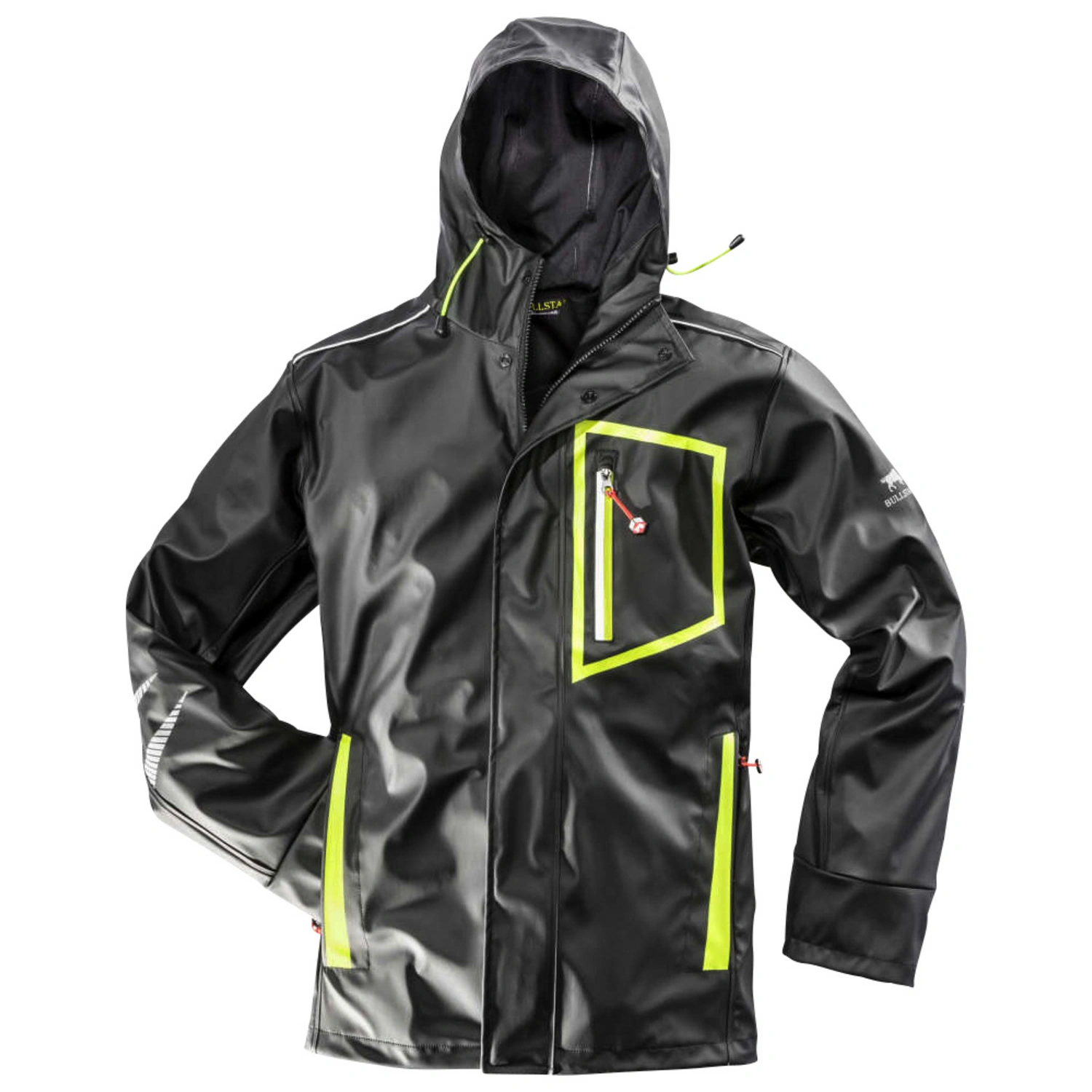 Regenjacke »ULTRA«, schwarz/lime, Polyurethan (PU), Gr. M