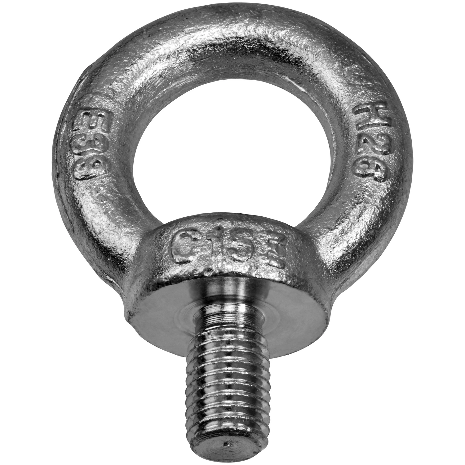 Ringschraube, metrisch, Ø: M12, silberfarben, verzinkter Stahl, 1 Stück