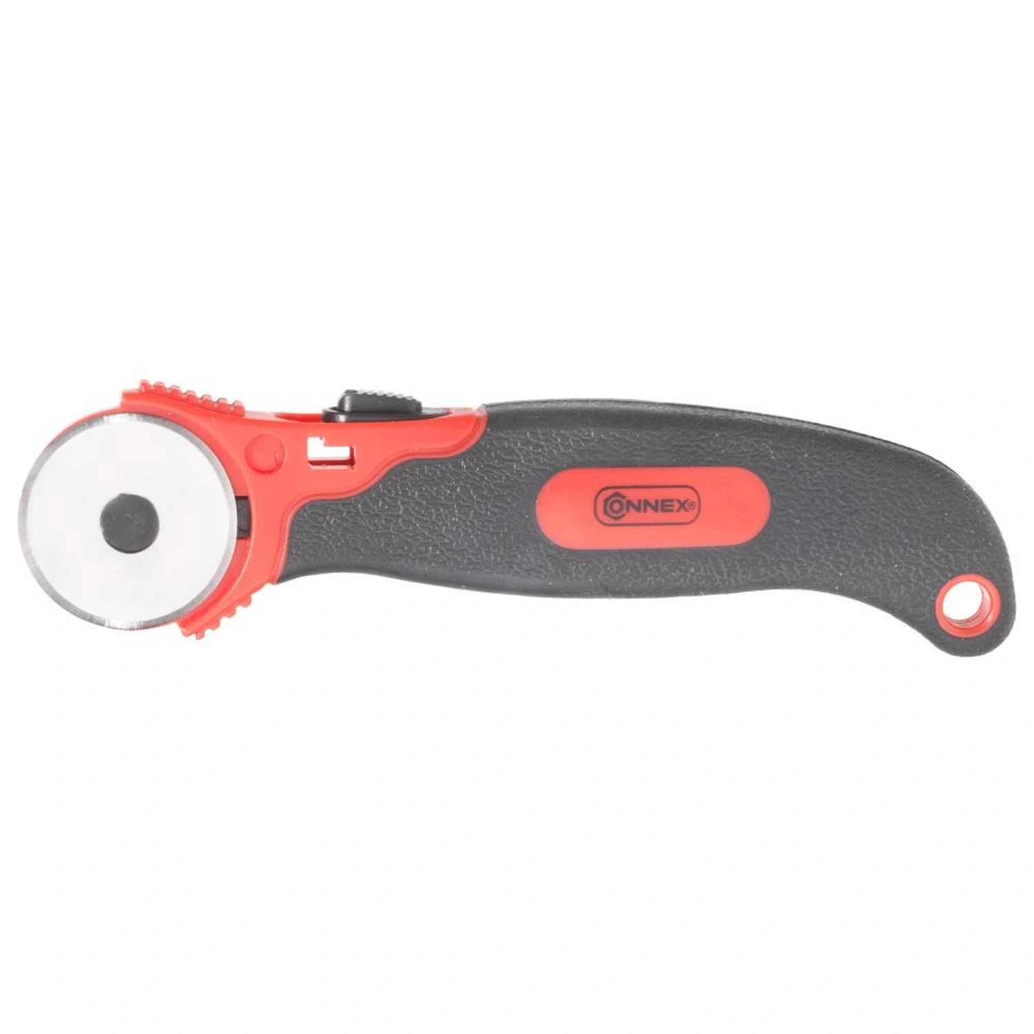 Rollmesser, rot/silberfarben/schwarz, Metall/Kunststoff