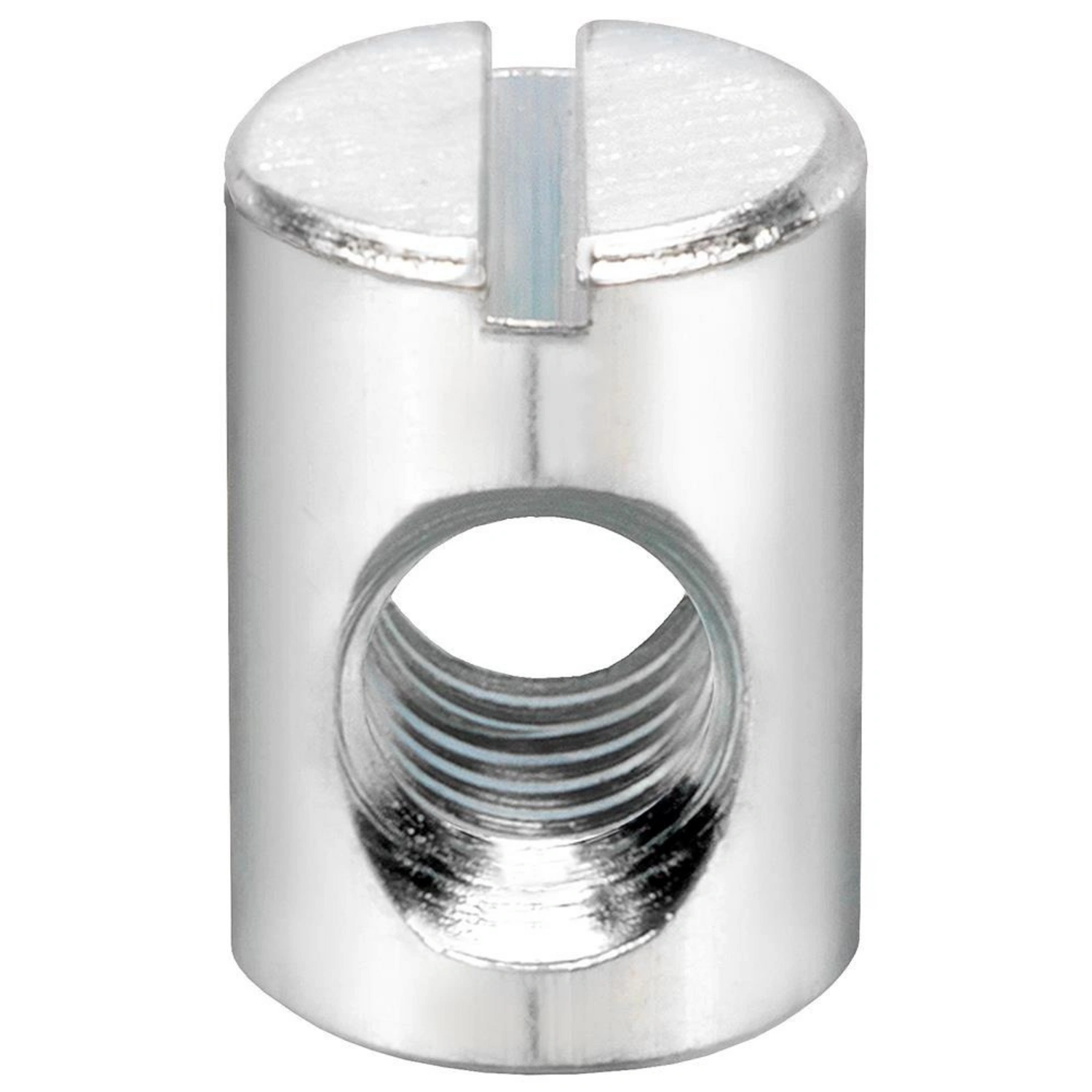 Rundmuttern, M6 / 10 x 14 x 8 mm, Silber, Stahl