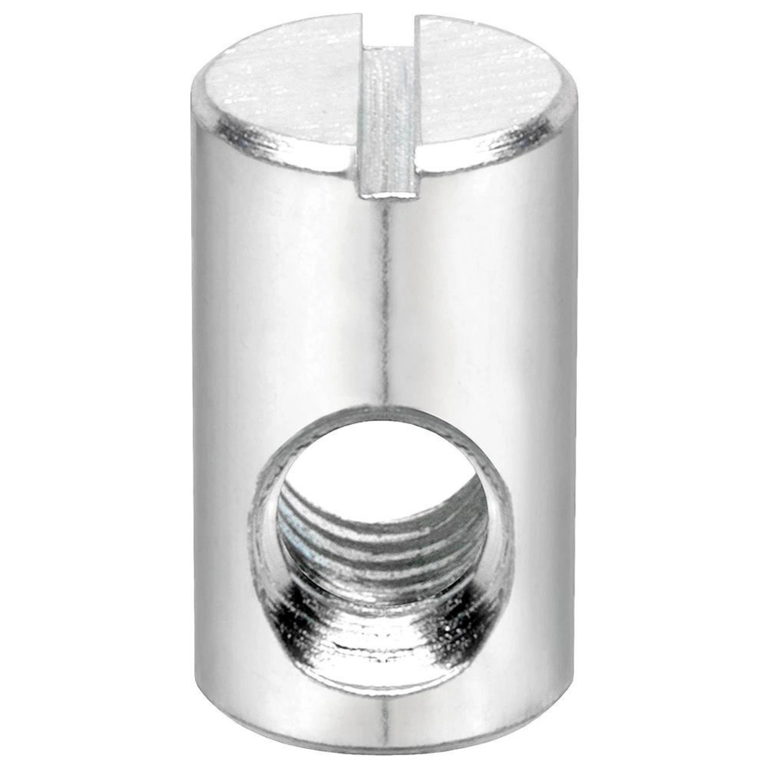 Rundmuttern, M6 / 10 x 17 x 11 mm, Silber, Stahl