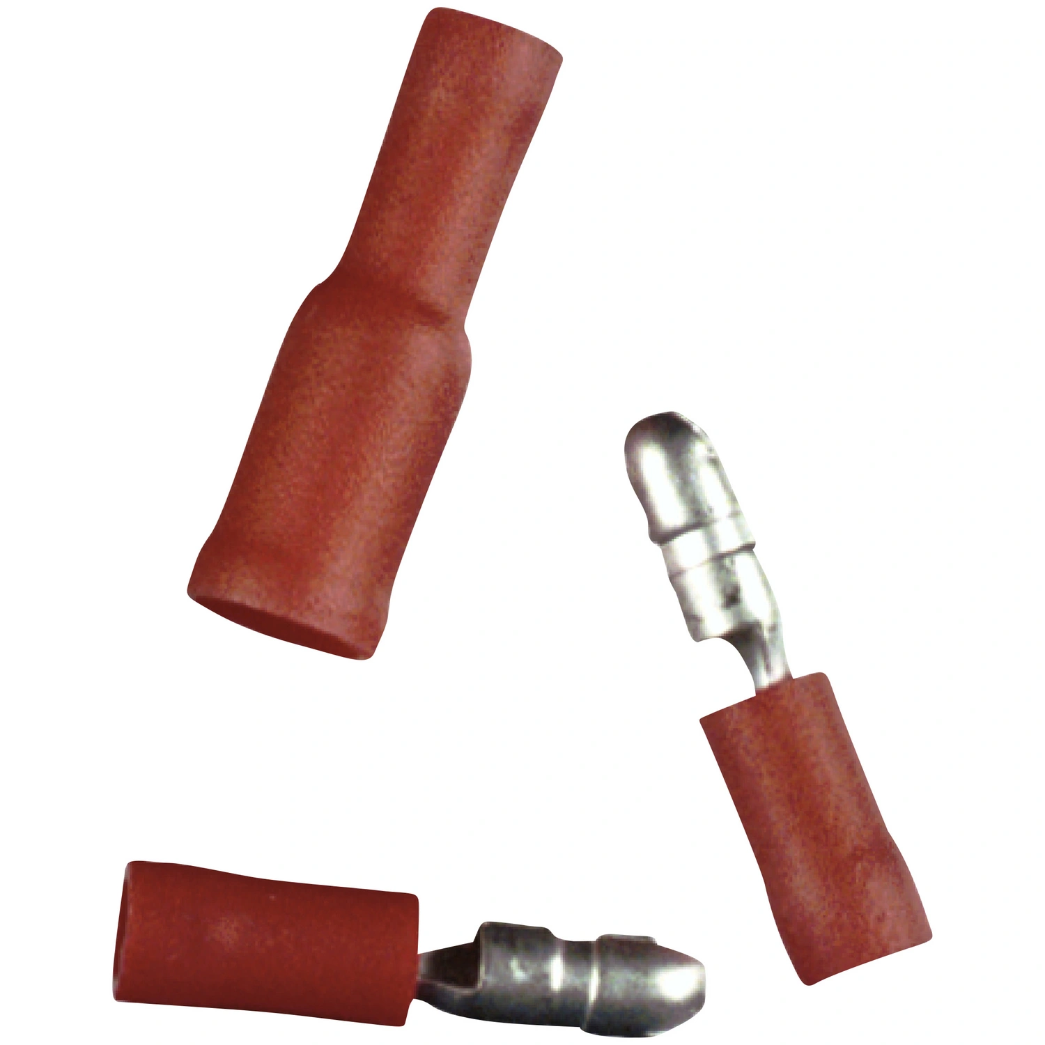 Rundstecker, Kupfer/Kunststoff, 10 Stück