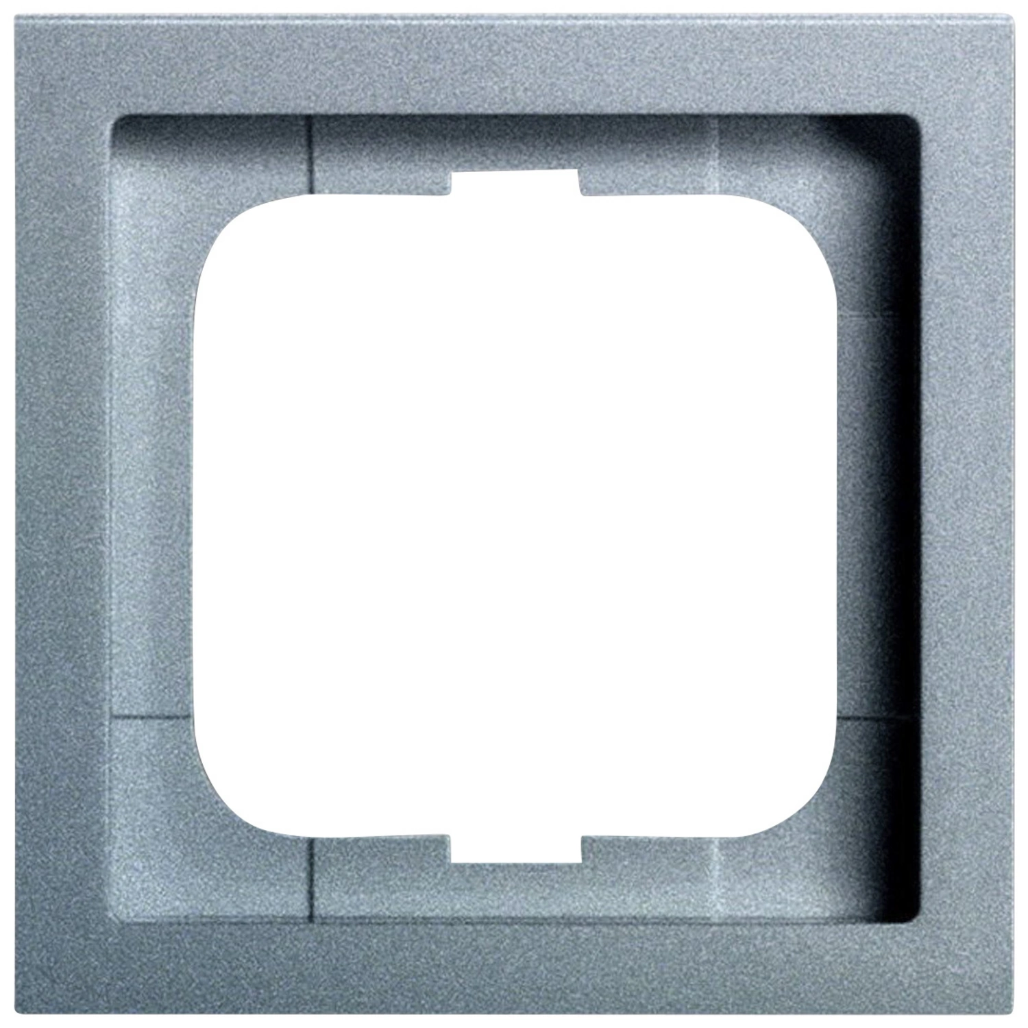 Schalterrahmen »Future Linear«, eckig, 1-fach, alusilberfarben