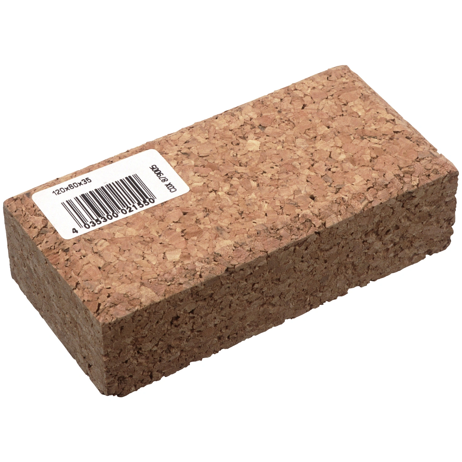 Schleifklotz, BxHxL: 60 x 35 x 120 mm, Kork, beige