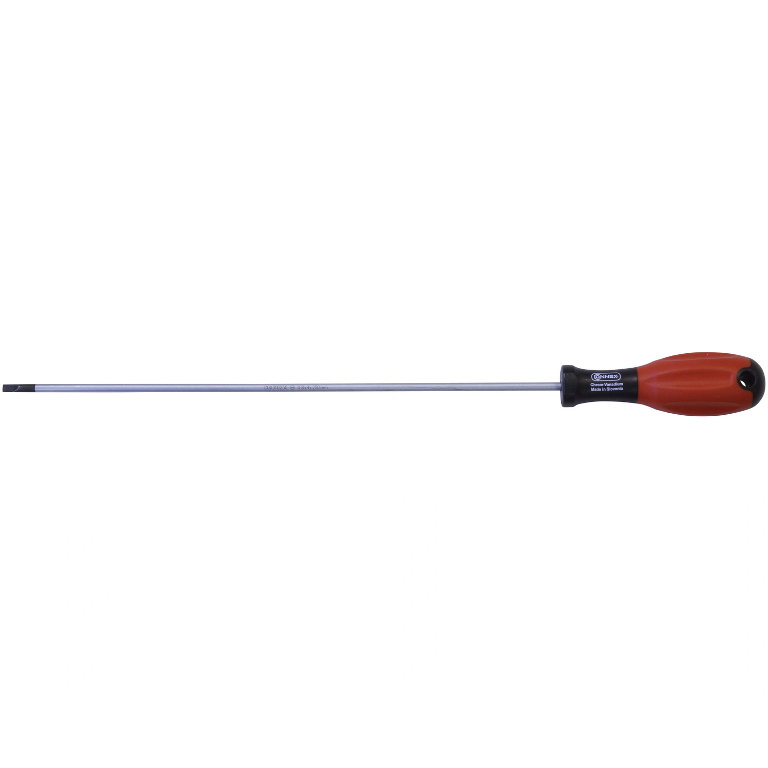 Schraubendreher, Klingenlänge: 250 mm, Metall, Längsschlitz, 60g