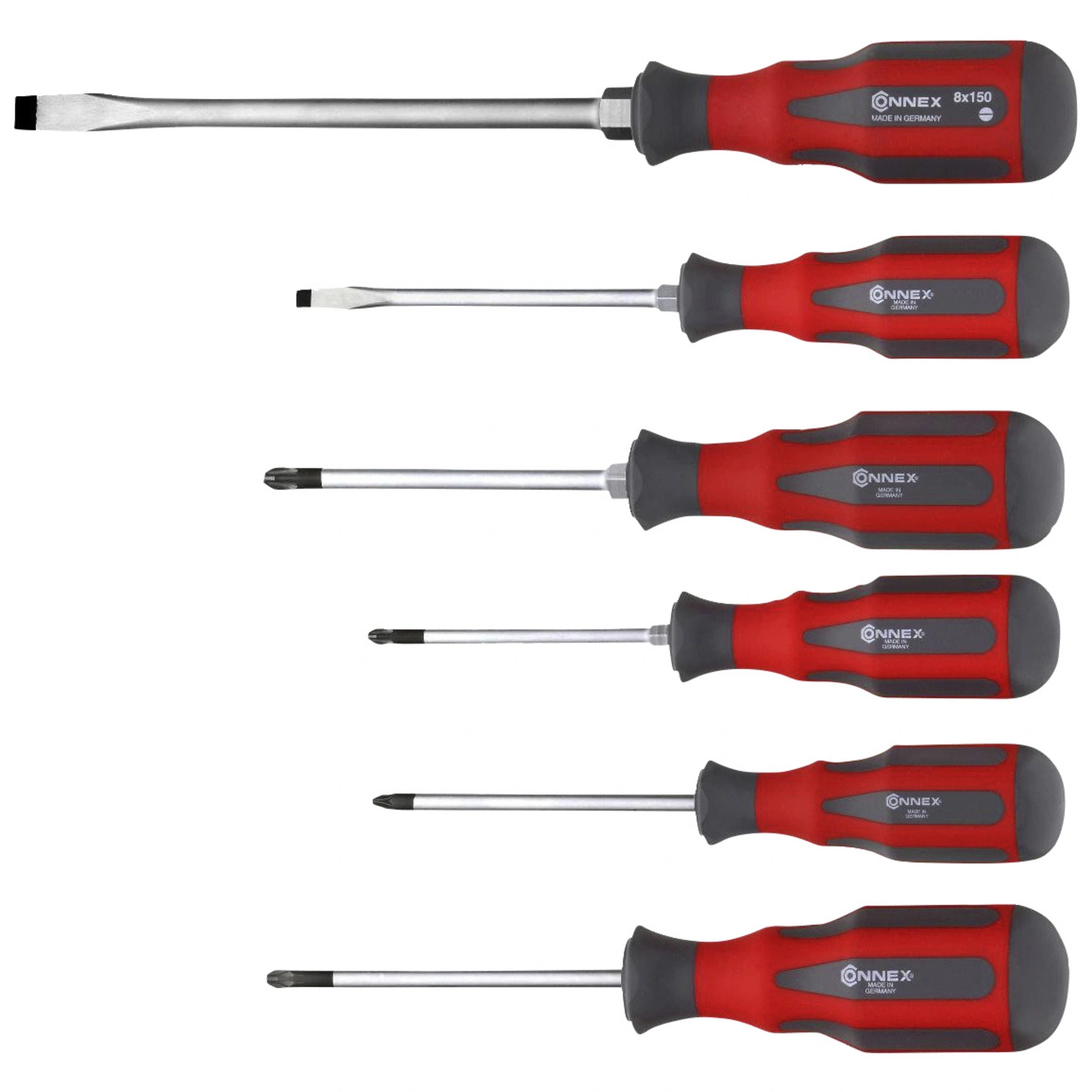 Schraubendrehersatz, Stahl, PH/PZ/T, 6-tlg., 597g