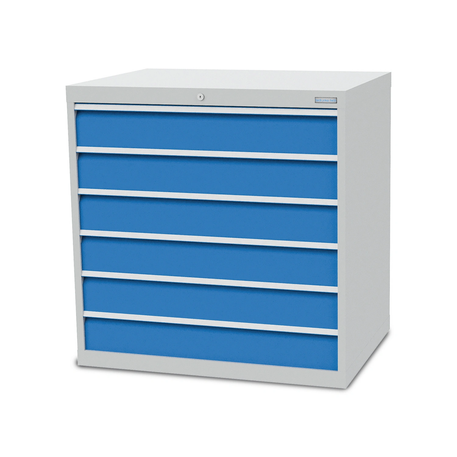 Schubladenschrank »«, BxHxT: 100,5 x 101,9 x 73,6 cm, grau/blau