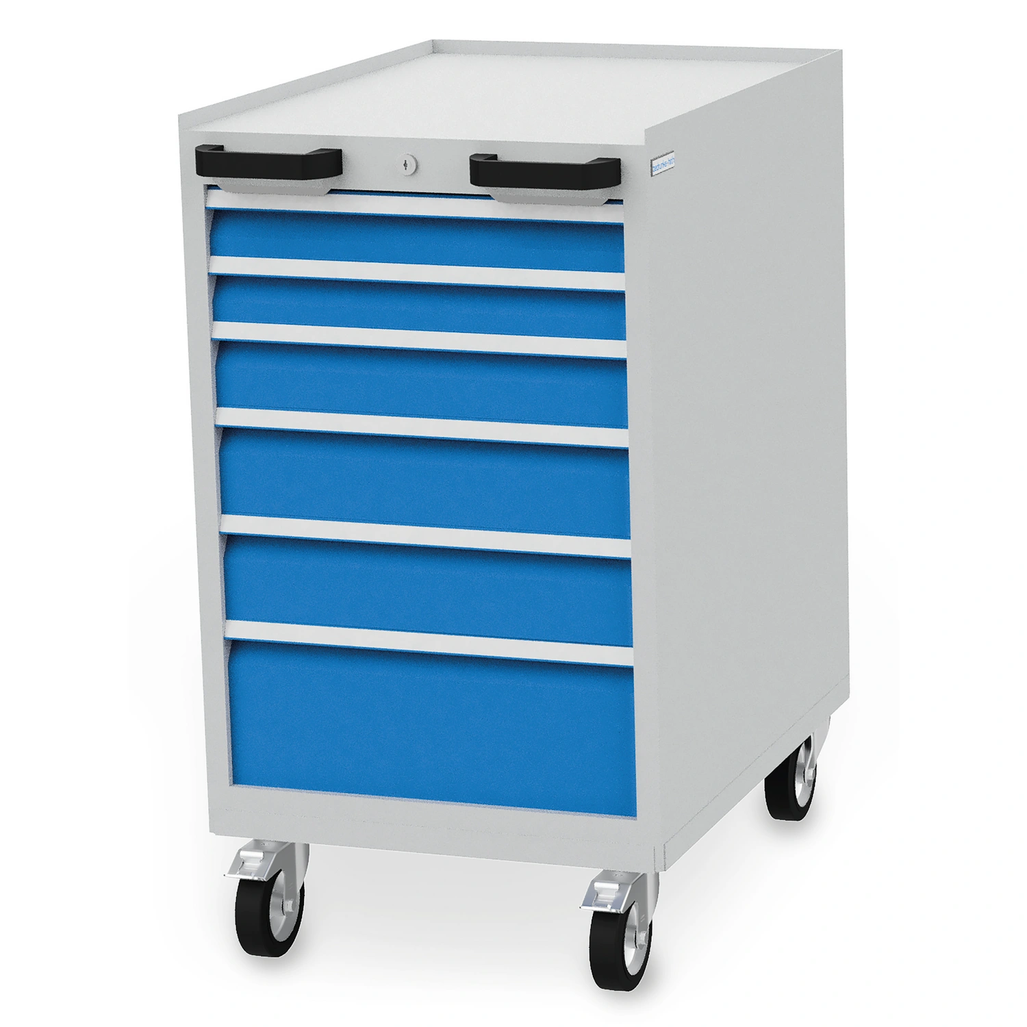Schubladenschrank »«, BxHxT: 55,5 x 99 x 73,6 cm, grau/blau