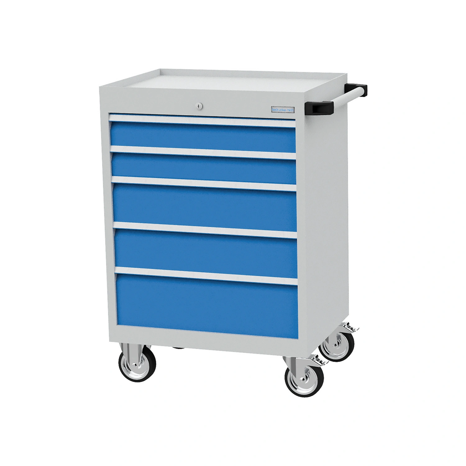 Schubladenschrank »«, BxHxT: 68 x 100 x 50 cm, grau/blau
