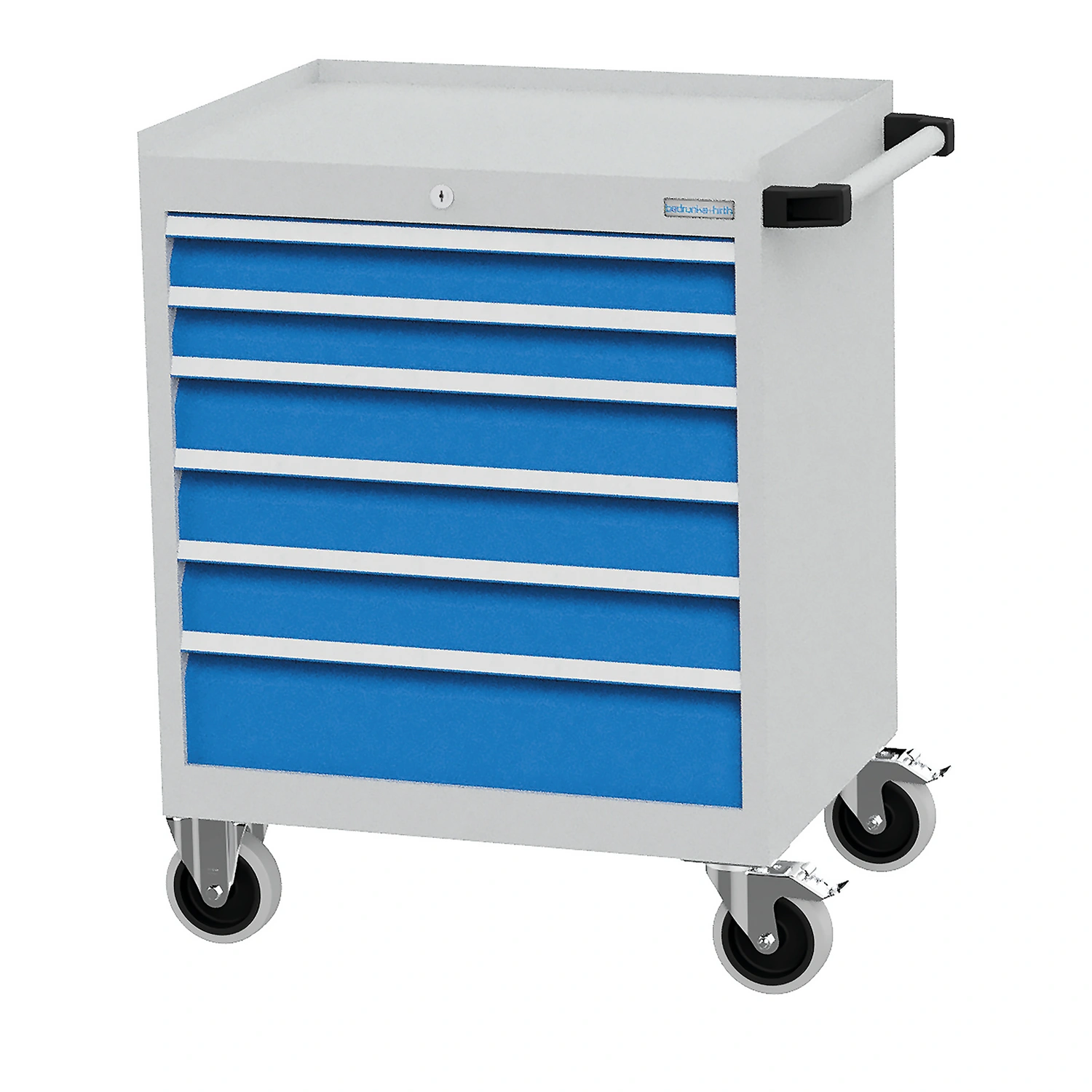 Schubladenschrank »«, BxHxT: 68 x 90 x 50 cm, grau/blau