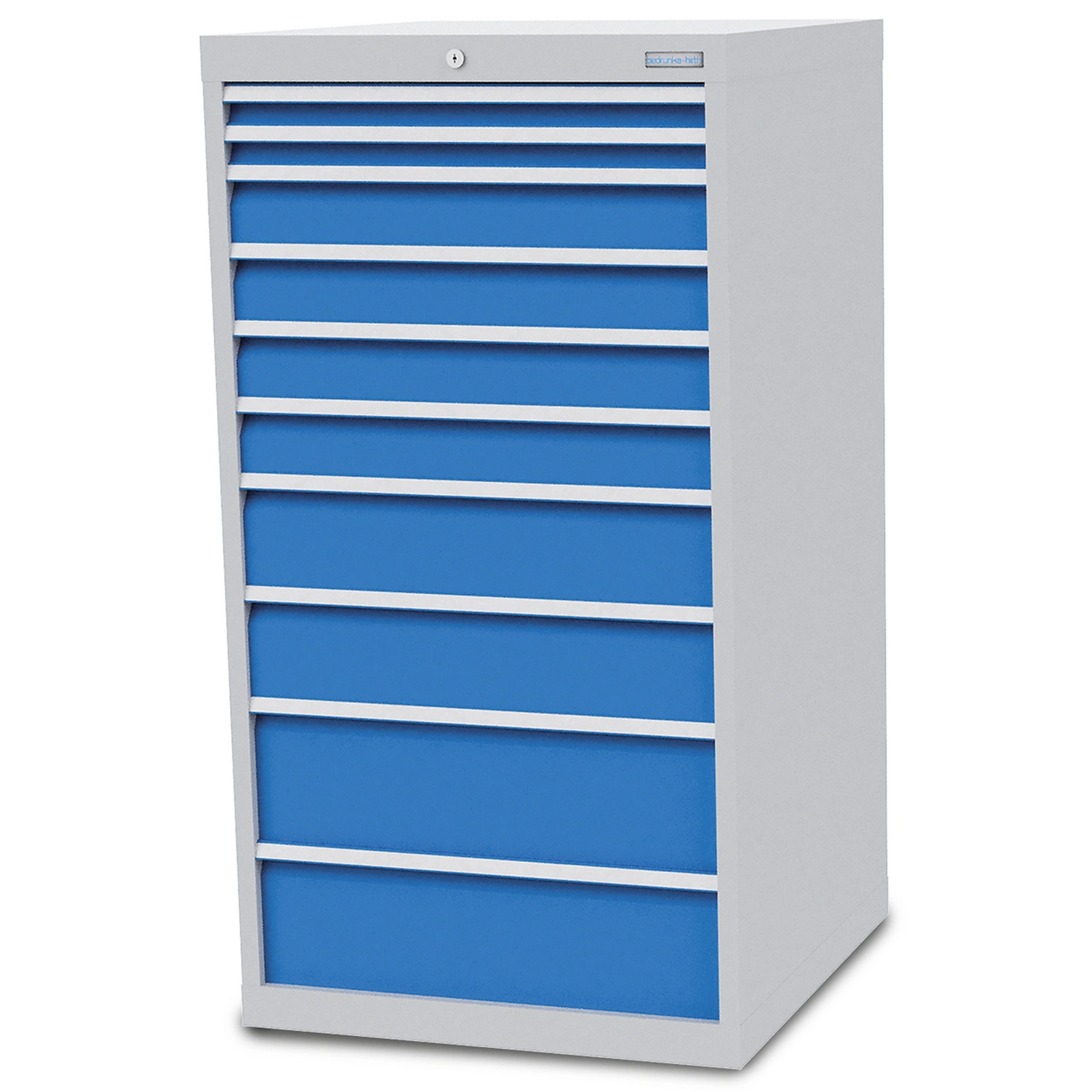 Schubladenschrank »«, BxHxT: 70,5 x 131,9 x 73,6 cm, grau/blau