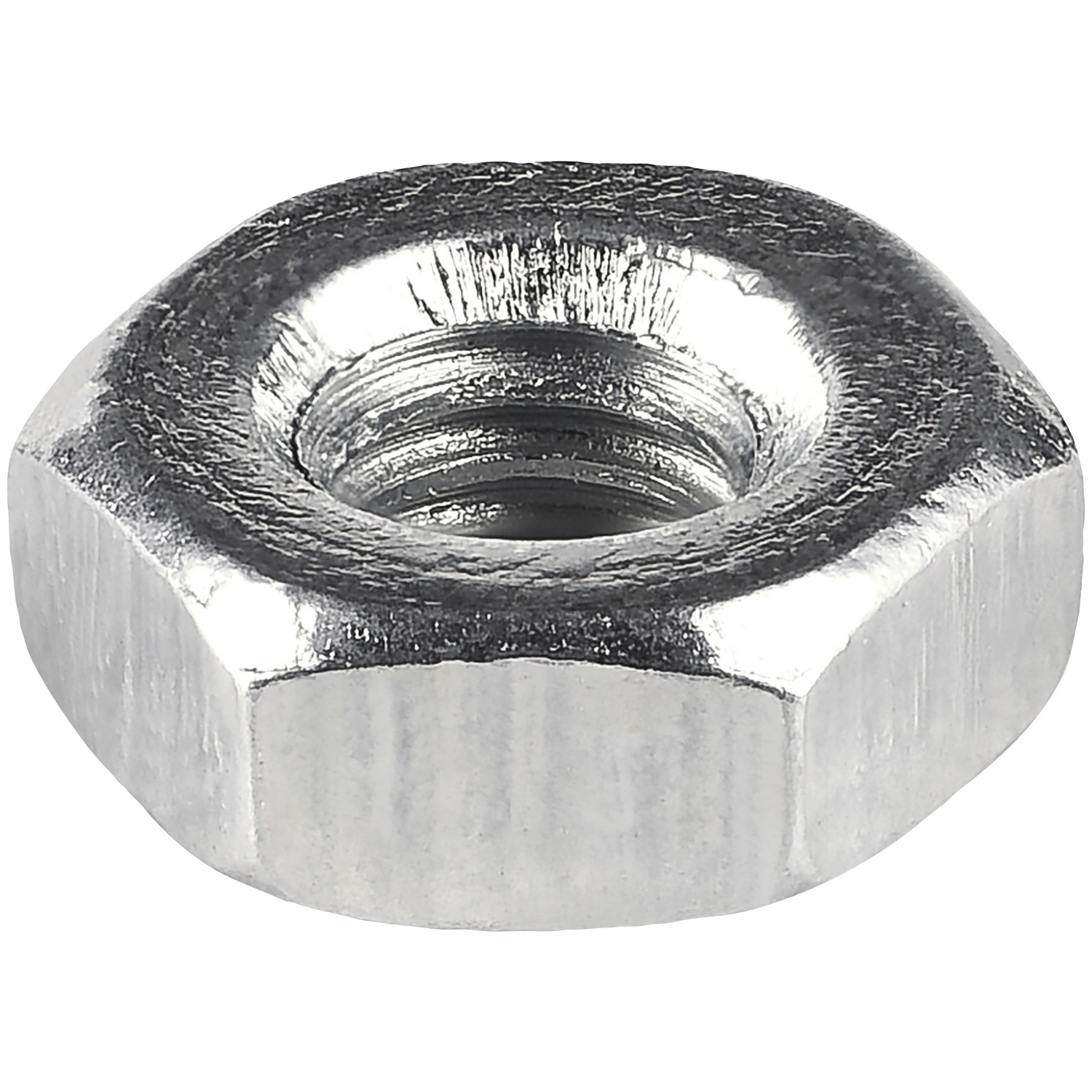 Sechskantmuttern, M2,5, Silber, Stahl