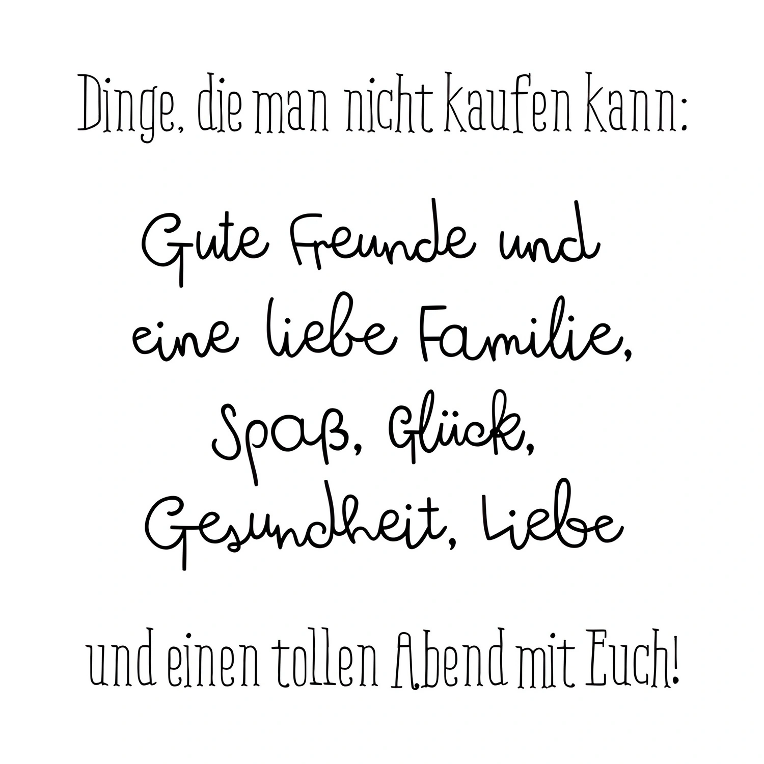 Serviette, Text, 20 Stk., 33×33 cm, weiß