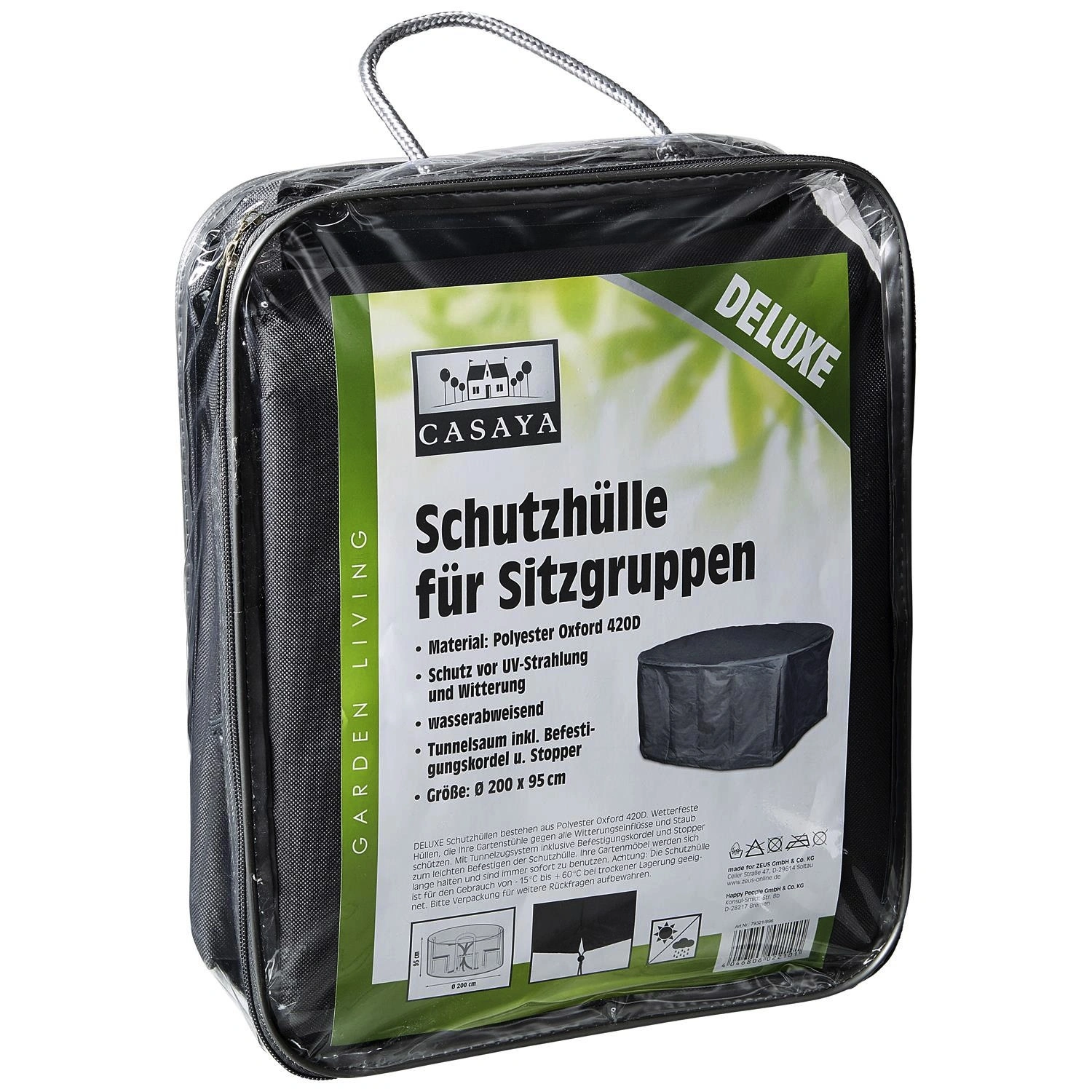 Sitzgruppenschutzhülle »Deluxe«, BxHxT: 200 x 95 x 200 cm, Kunstfaser