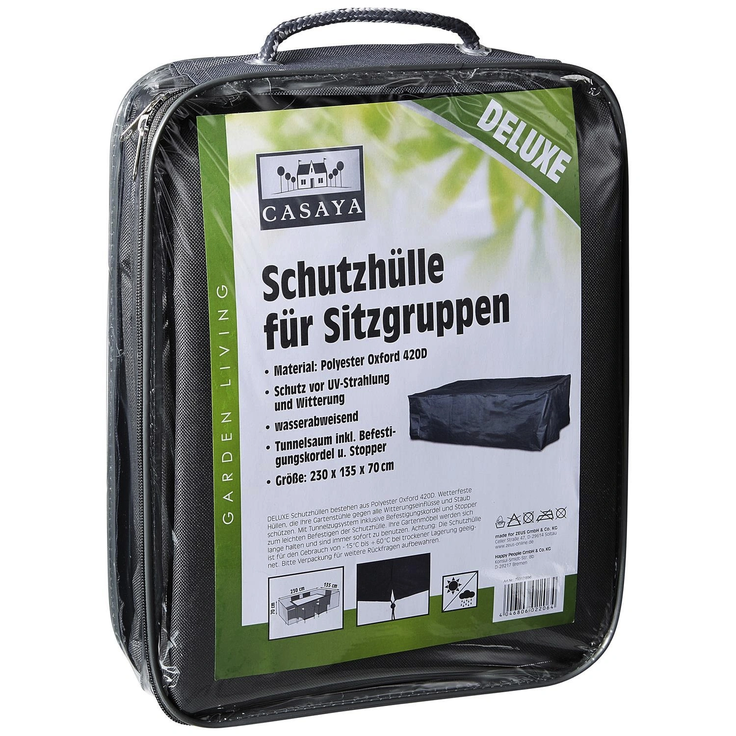 Sitzgruppenschutzhülle »Deluxe«, BxHxT: 230 x 70 x 135 cm, Kunstfaser
