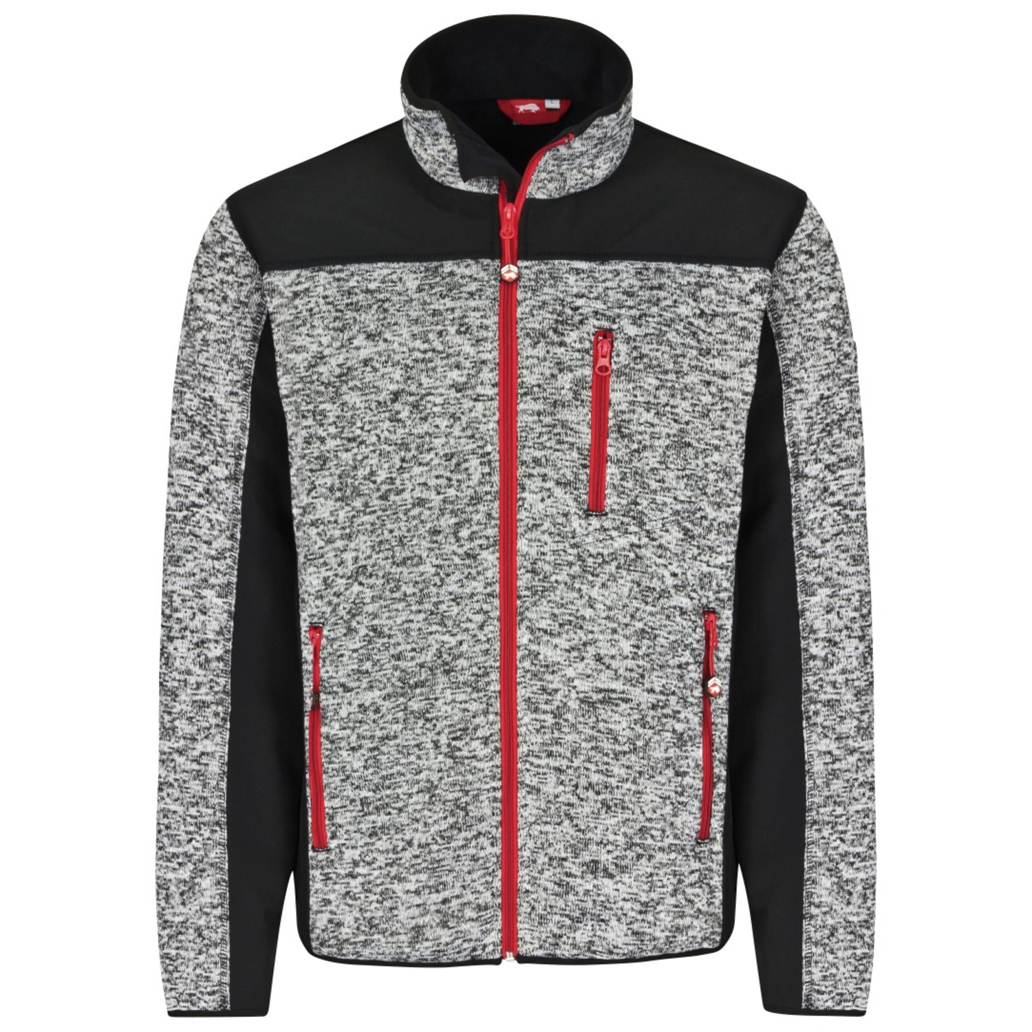 Softshell-Strickjacke »DUO«, grau/schwarz, Polyester/Elastan, Gr. S