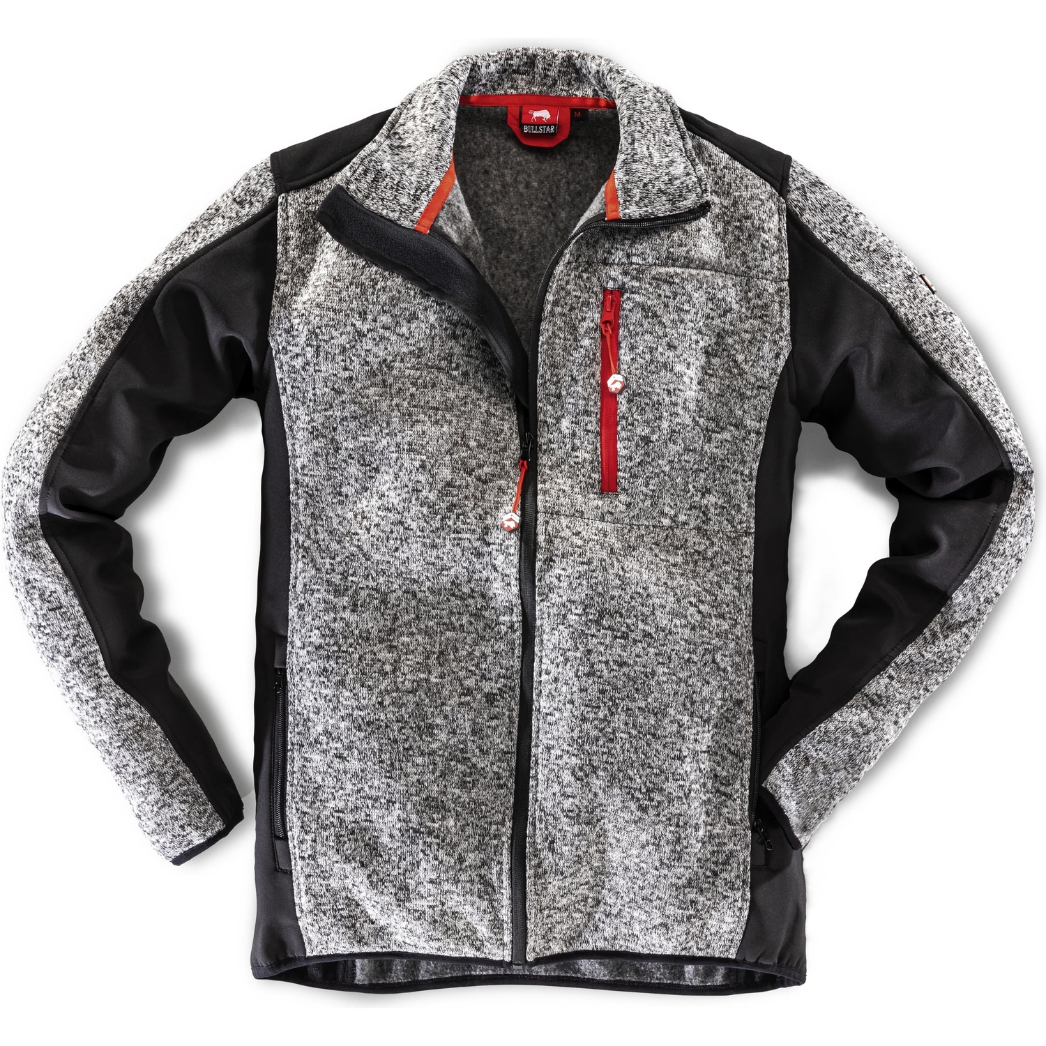 Softshell-Strickjacke »Hero-x«, grau/schwarz, Polyester/Elasthan