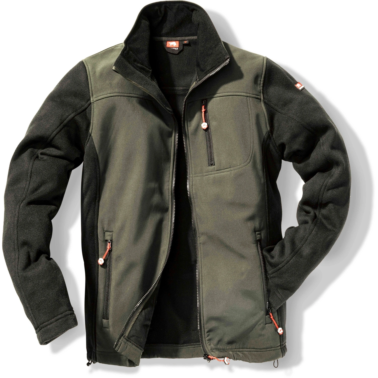 Softshell-Strickjacke »Worxtar«, olivgrün/schwarz, Polyester