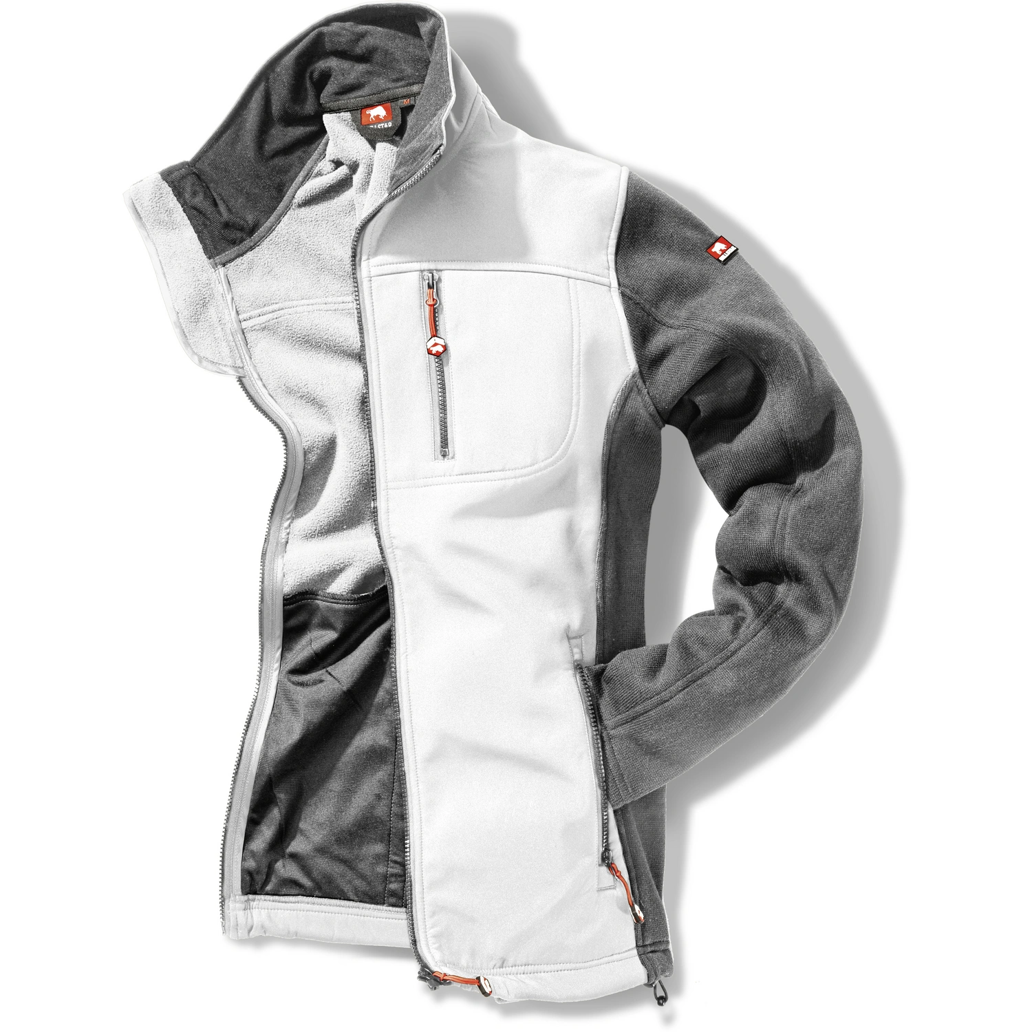 Softshell-Strickjacke »Worxtar«, weiß/grau, Polyester