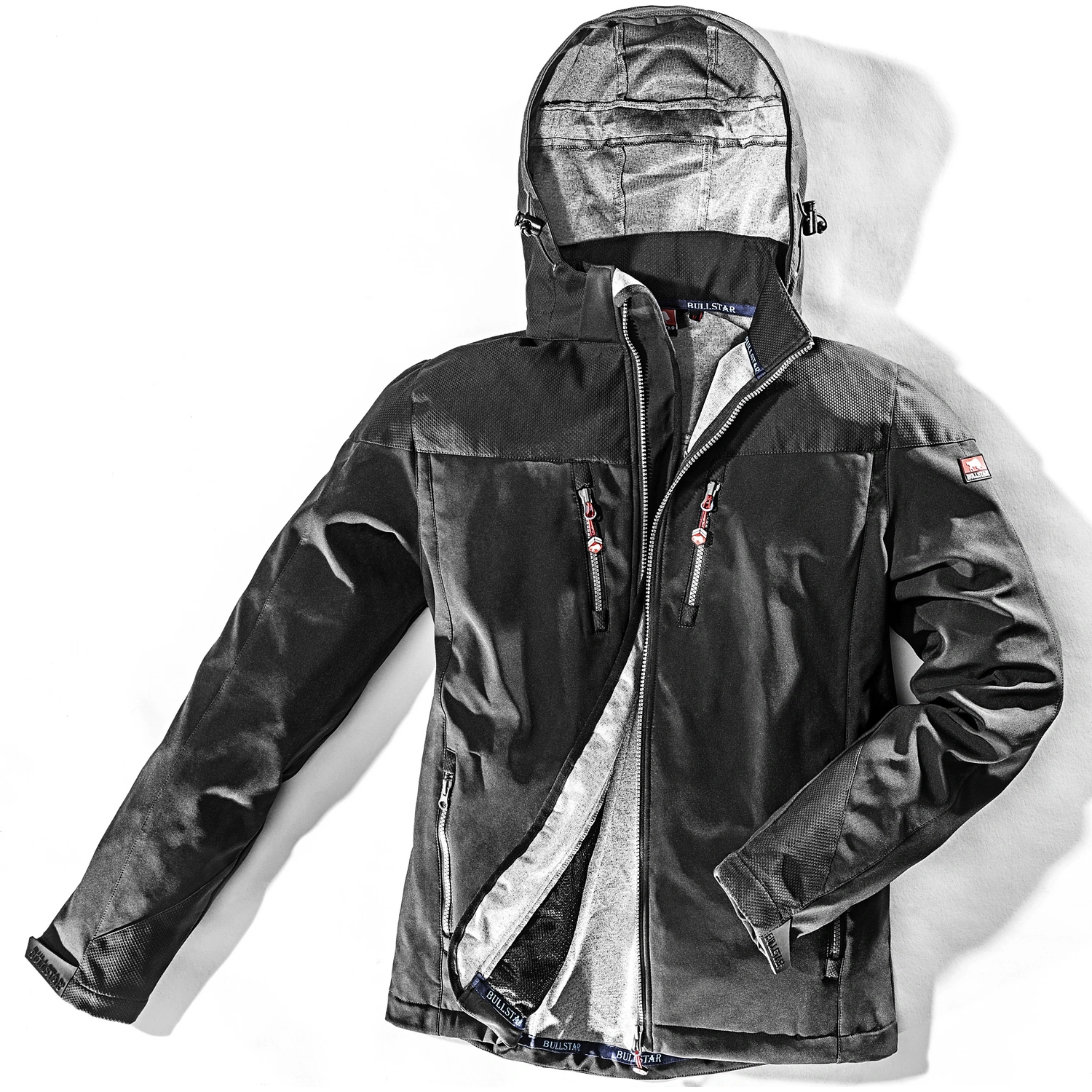 Softshelljacke, schwarz, Polyester/Elastan, Gr. XL