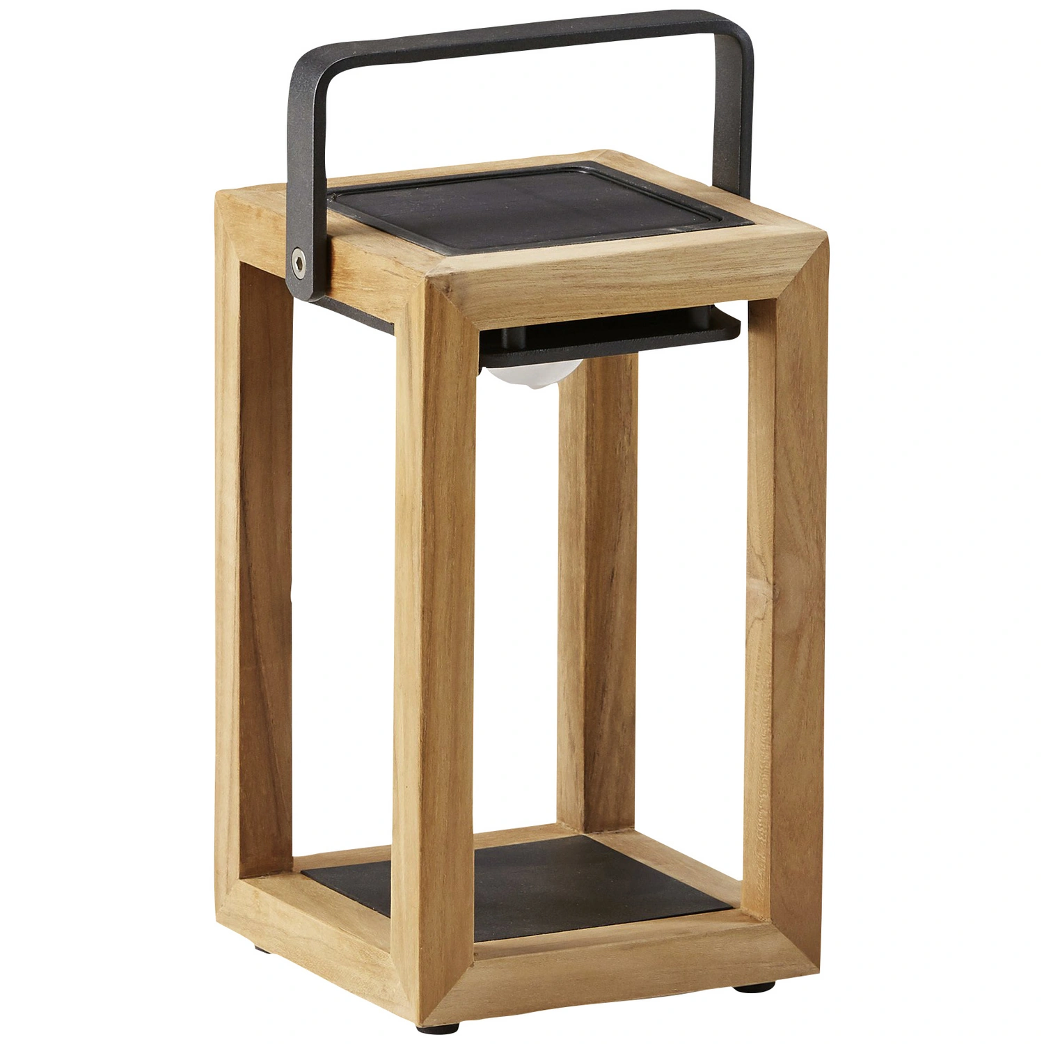 Solarleuchte, Höhe: 28 cm, anthrazit, teakholz