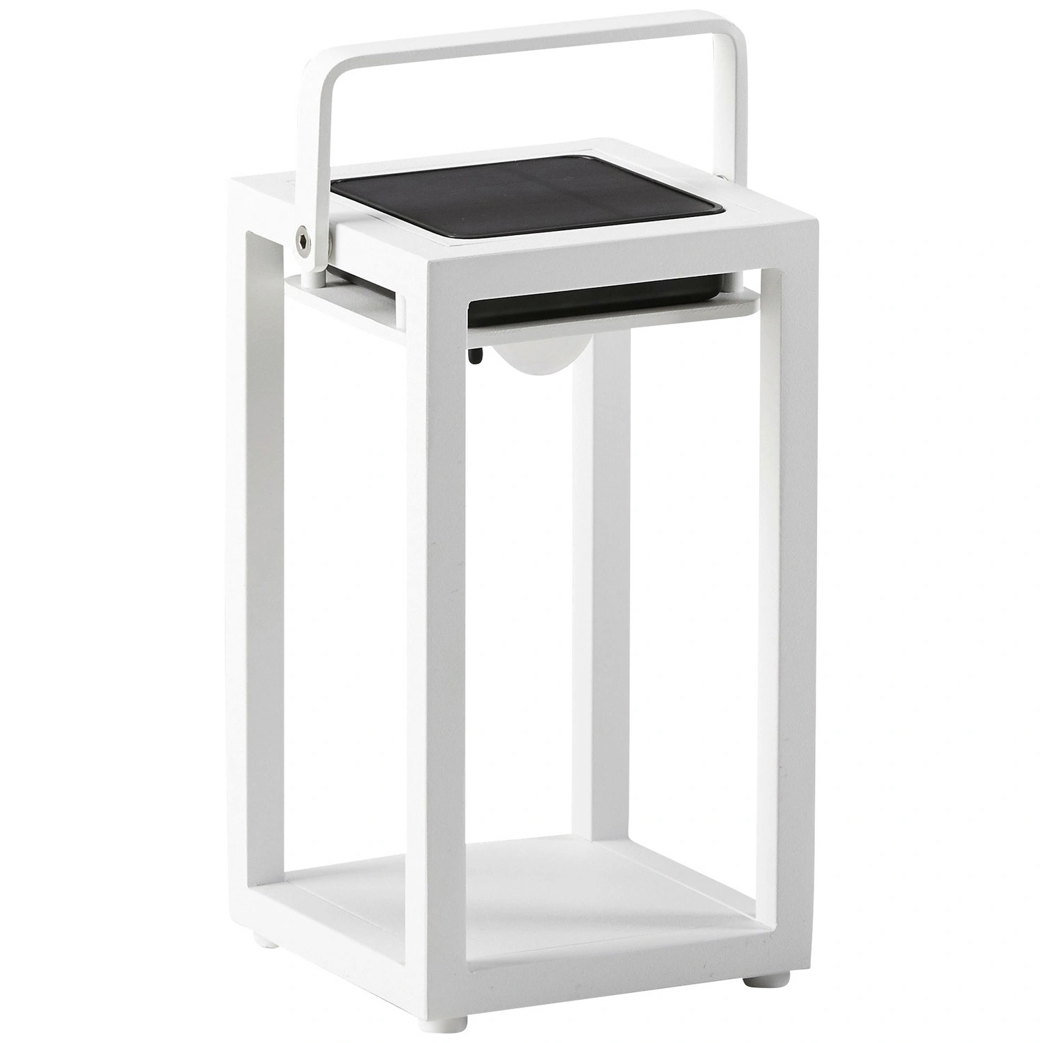 Solarleuchte, Höhe: 28 cm, weiß, aluminium